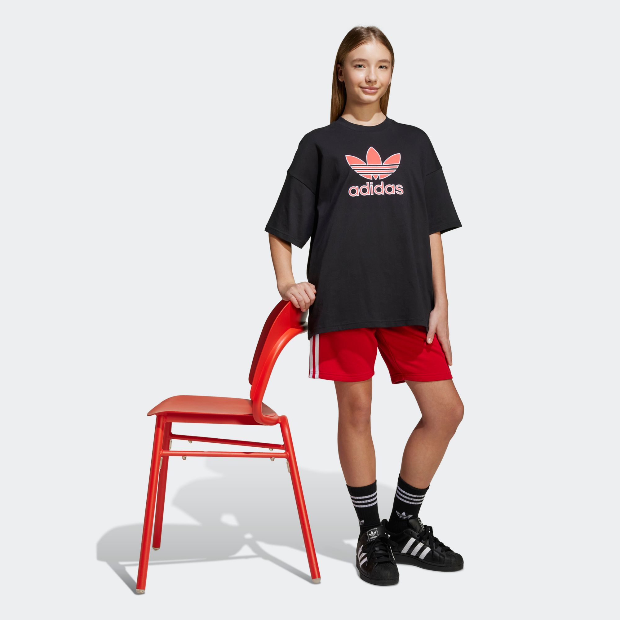 adidas Kids' Oversized Trefoil Tee product image
