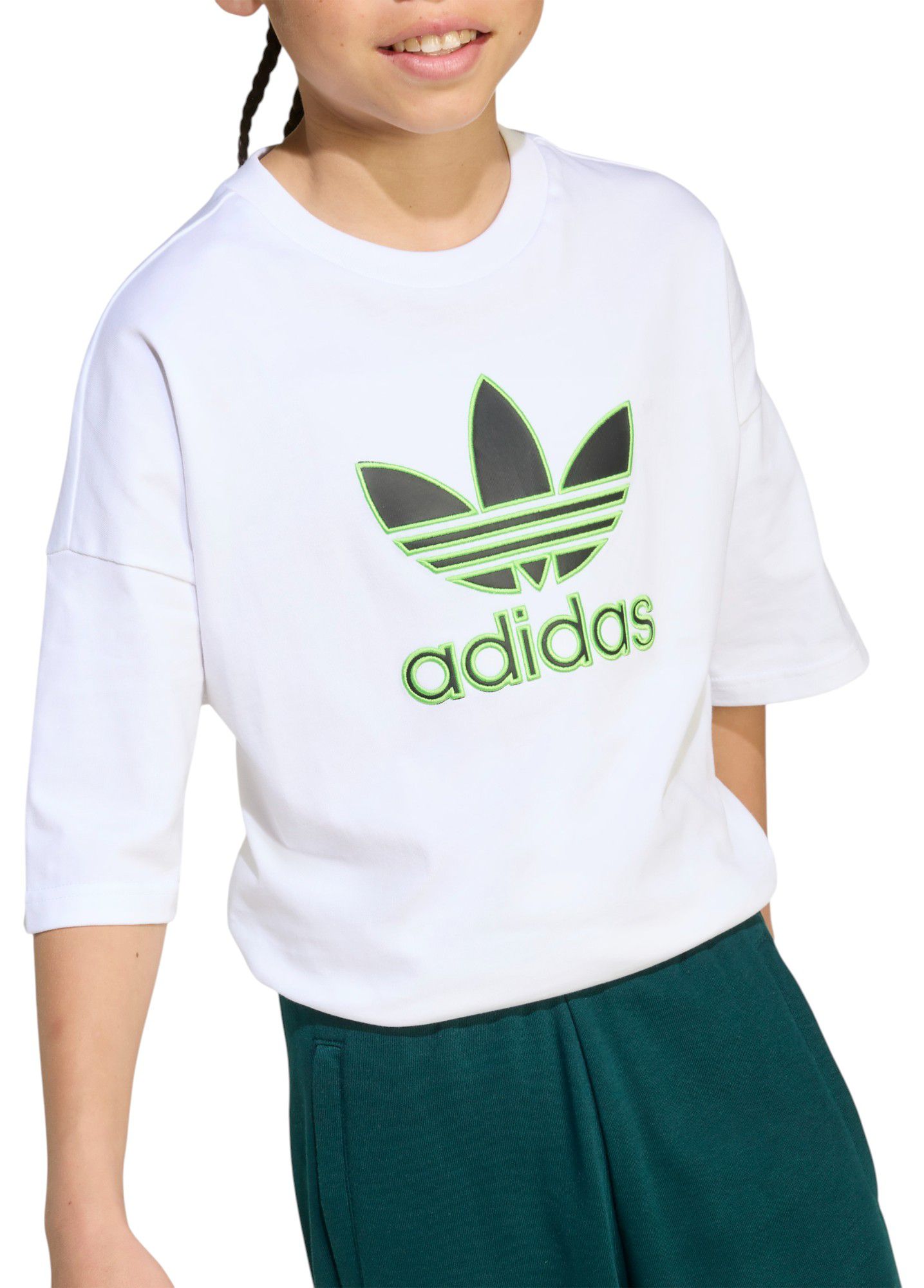 adidas Kids' Oversized Trefoil Tee product image