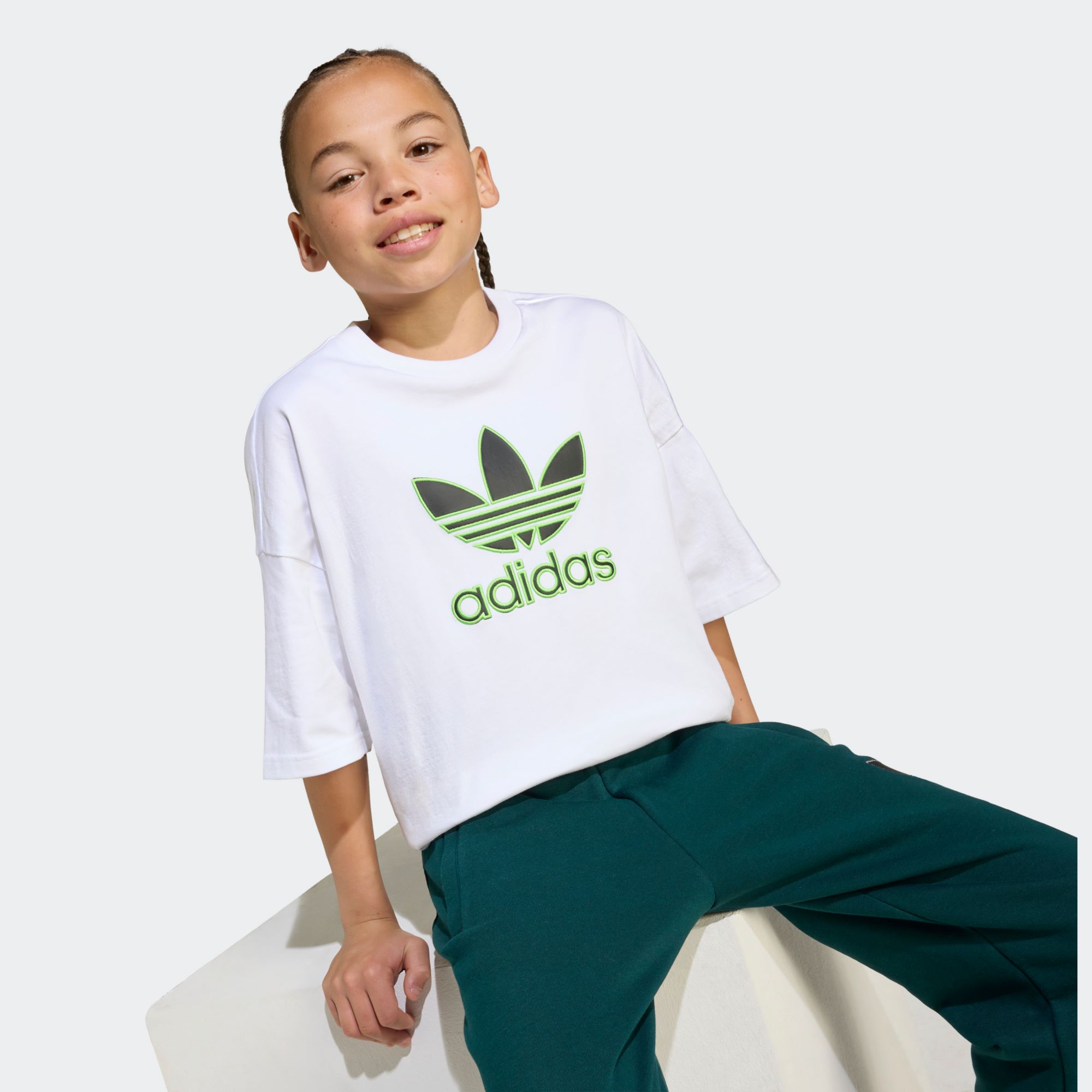 adidas Kids' Oversized Trefoil Tee product image