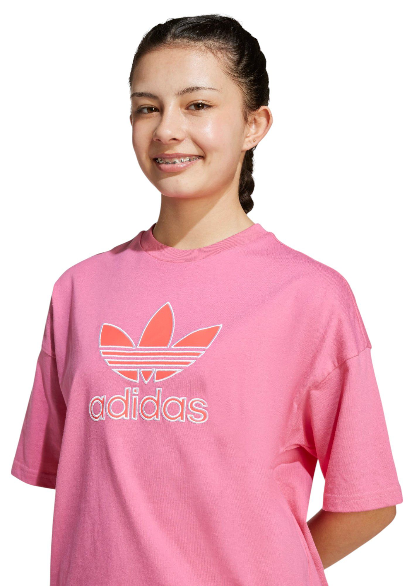 adidas Kids' Oversized Trefoil Tee product image