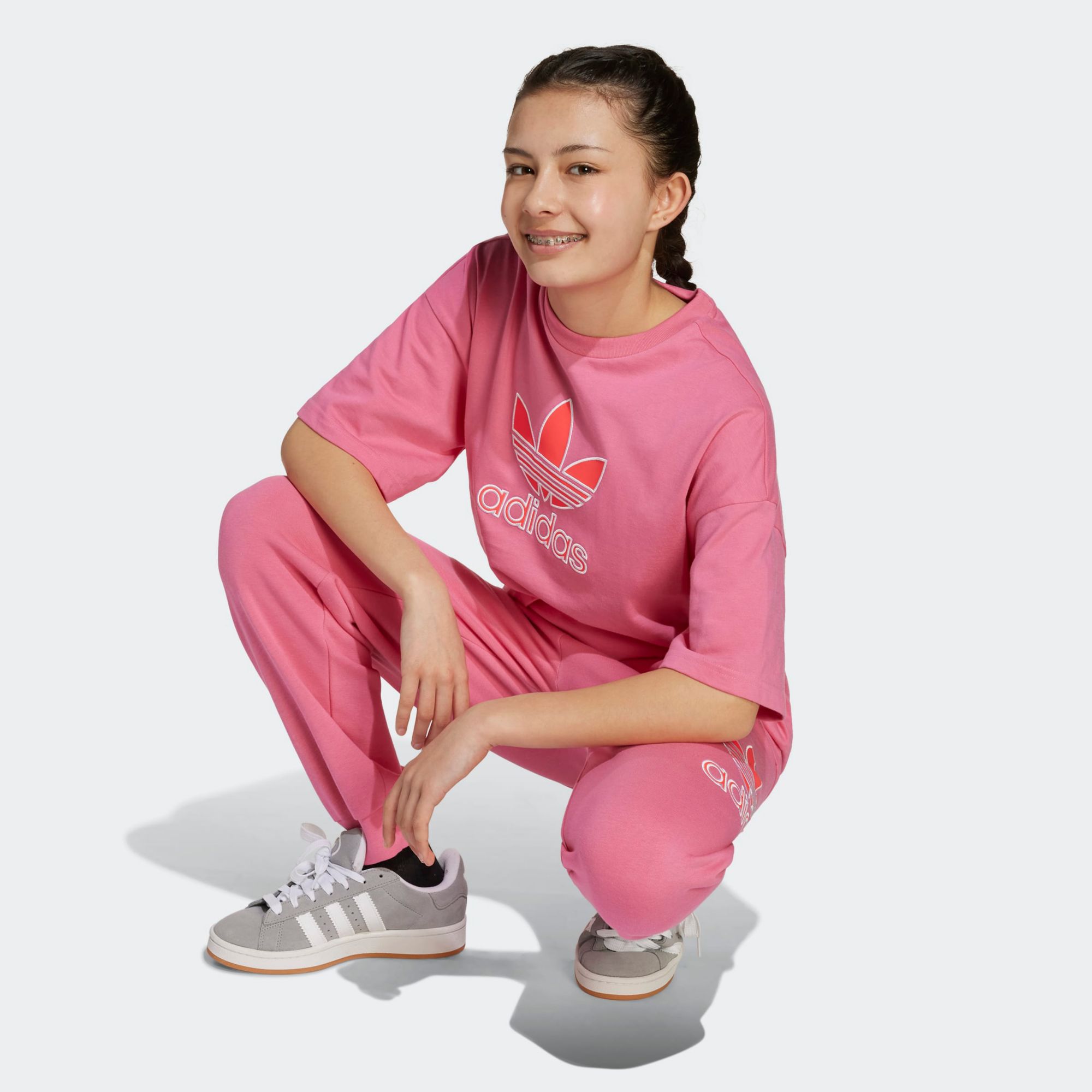 adidas Kids' Oversized Trefoil Tee product image