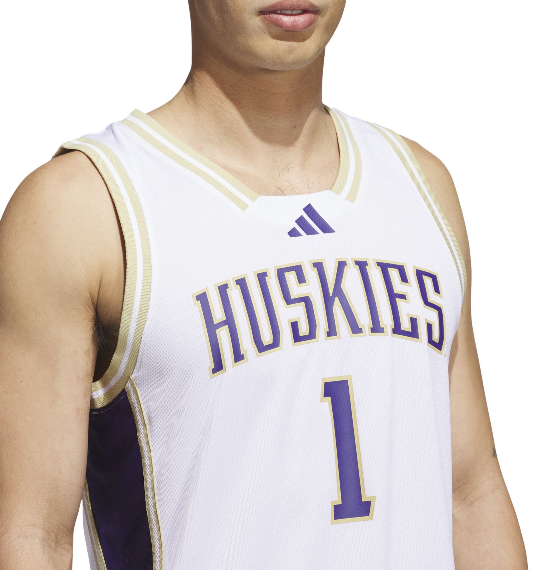 adidas Men's Washington Huskies White Swingman Basketball Jersey product image