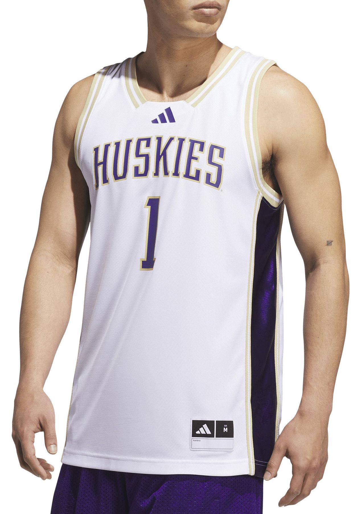 adidas Men's Washington Huskies White Swingman Basketball Jersey product image
