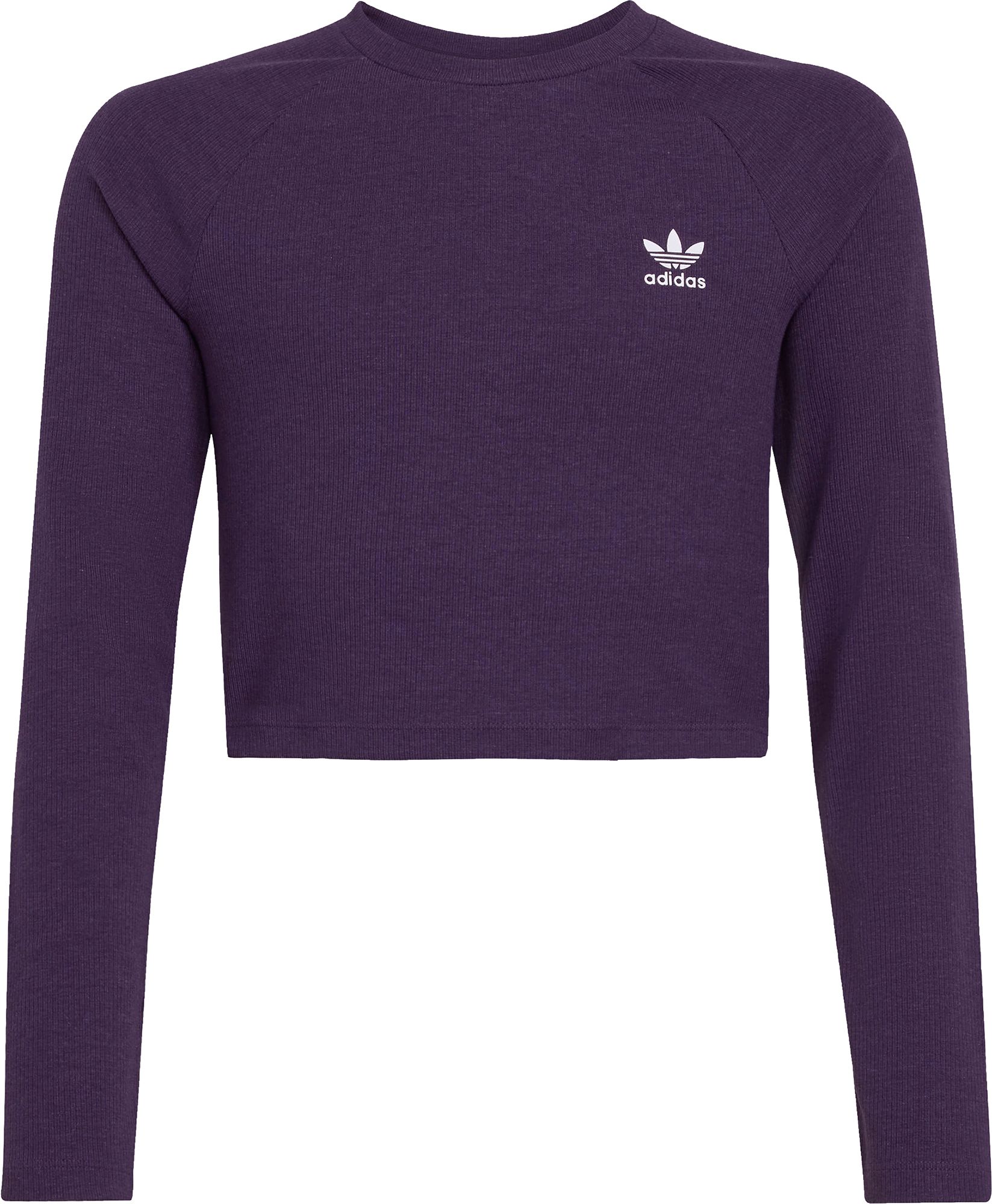 adidas Girls' Rib Cropped Long Sleeve Tee product image