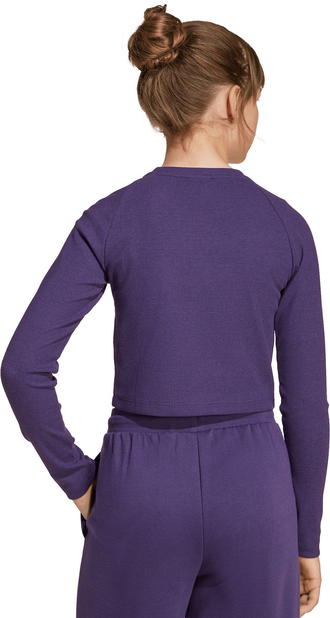 adidas Girls' Rib Cropped Long Sleeve Tee product image