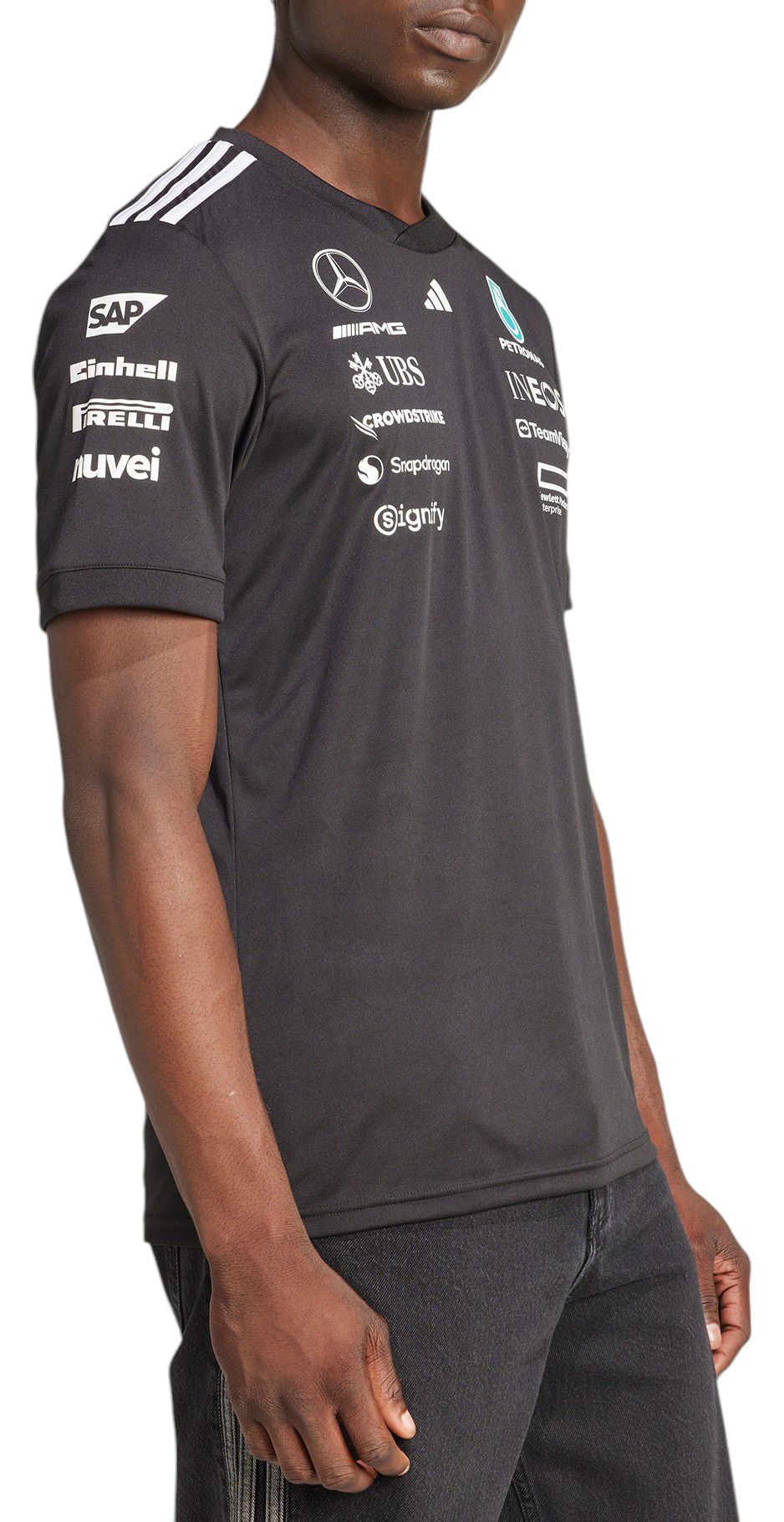 adidas Men's Mercedes F1 Black Replica Driver Jersey product image