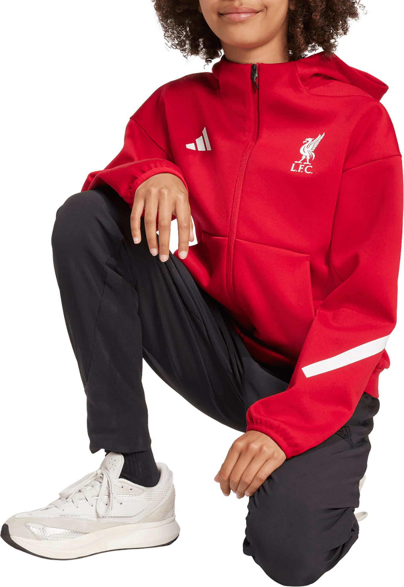 adidas Youth Liverpool FC 2025-26 Red Home Prematch Full-Zip Jacket product image