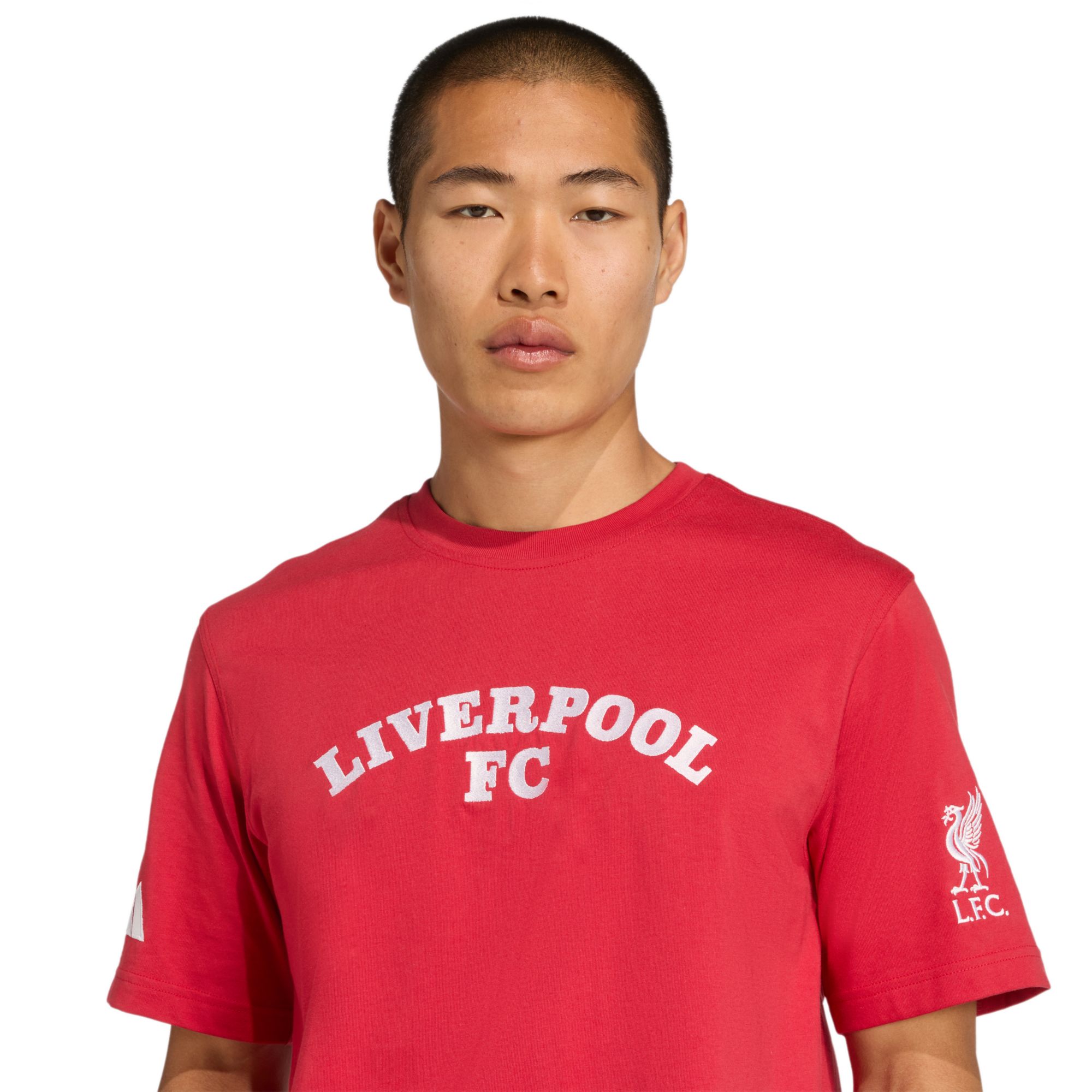 adidas Men's Liverpool FC 2025-26  Red Team Wordmark Special Edition Short Sleeve T-Shirt product image