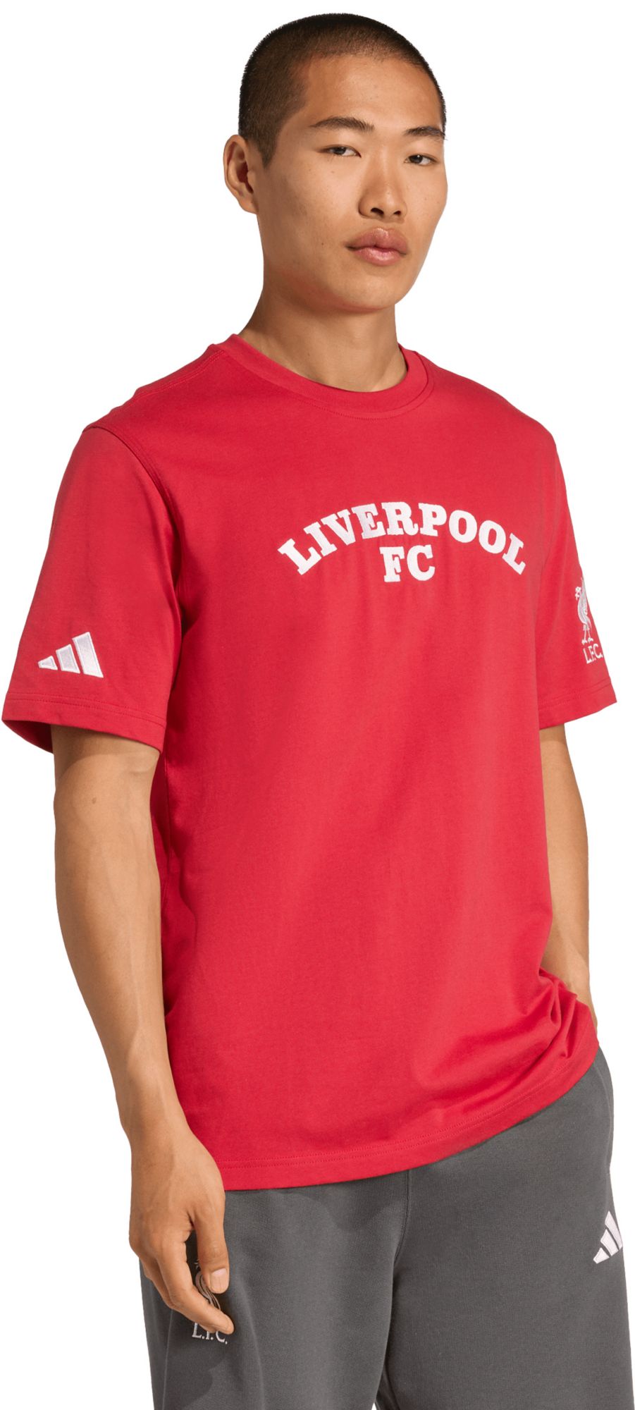 adidas Men's Liverpool FC 2025-26  Red Team Wordmark Special Edition Short Sleeve T-Shirt product image