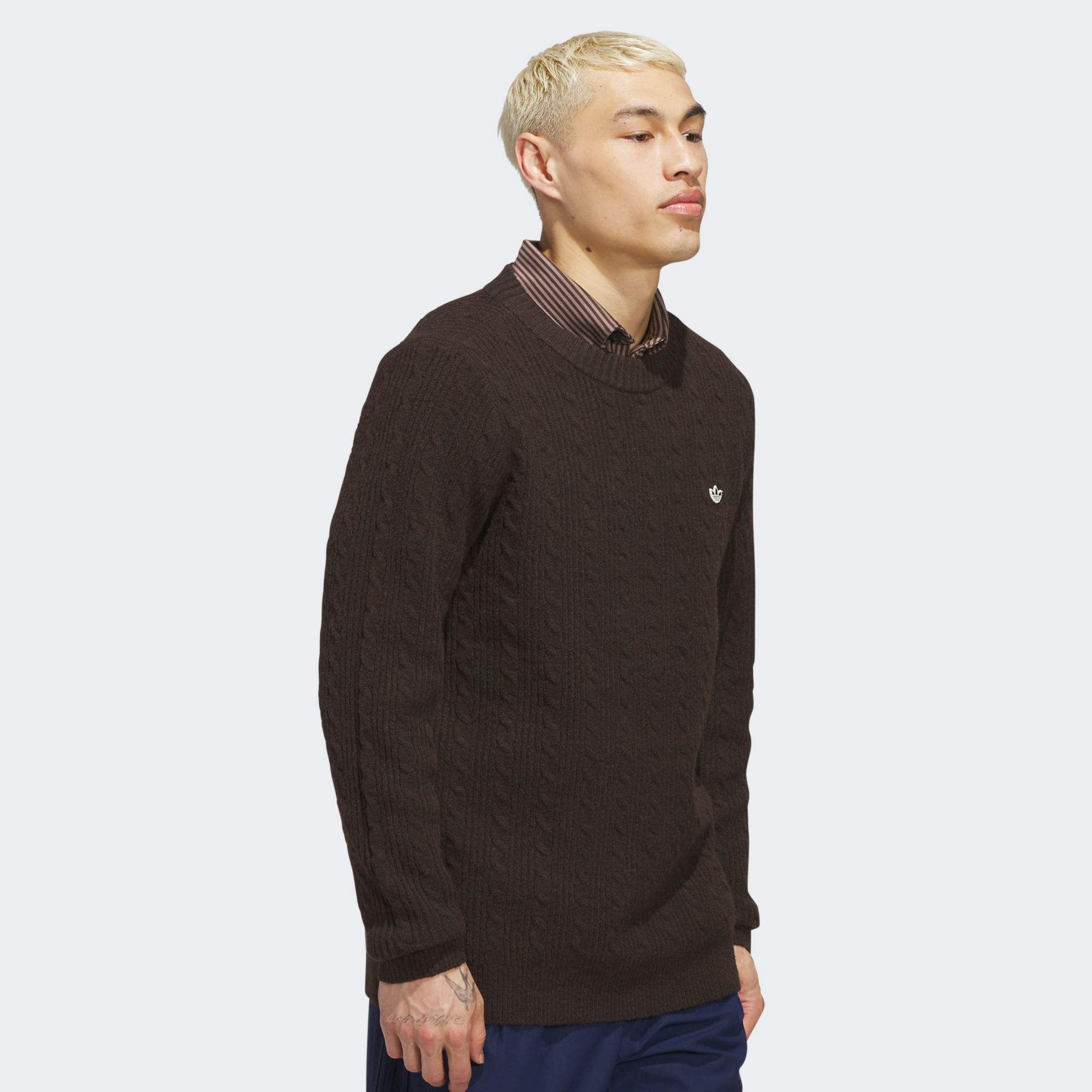 adidas Originals Men's Long Sleeve Cableknit Golf Sweater product image