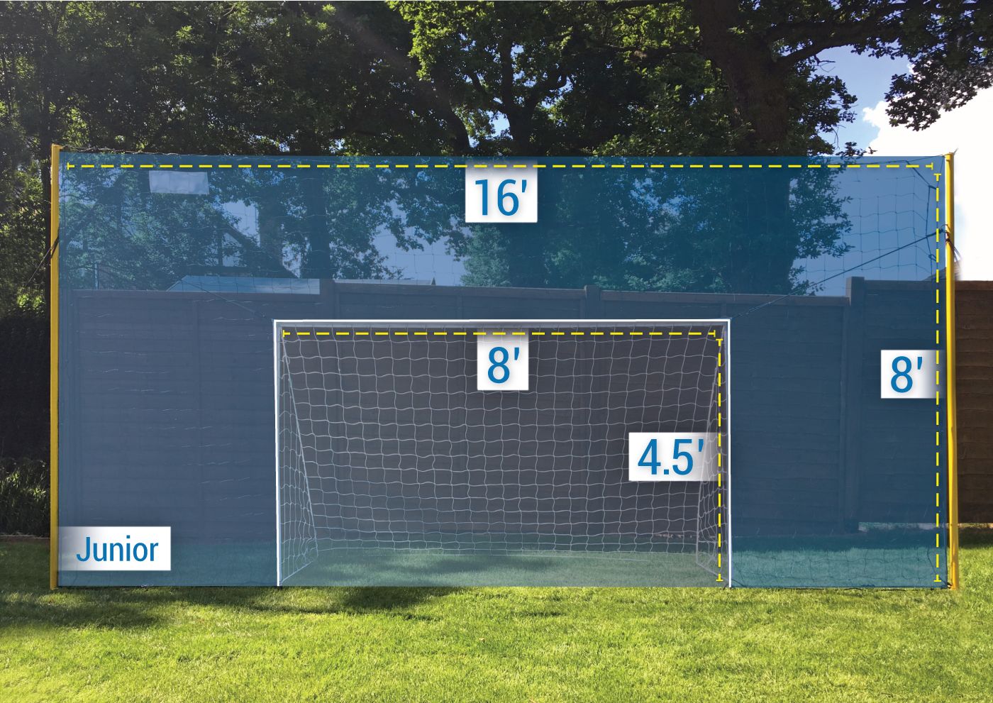 Open Goaaal Junior 8' x 4.5' Soccer Goal/Rebounder/Backstop product image
