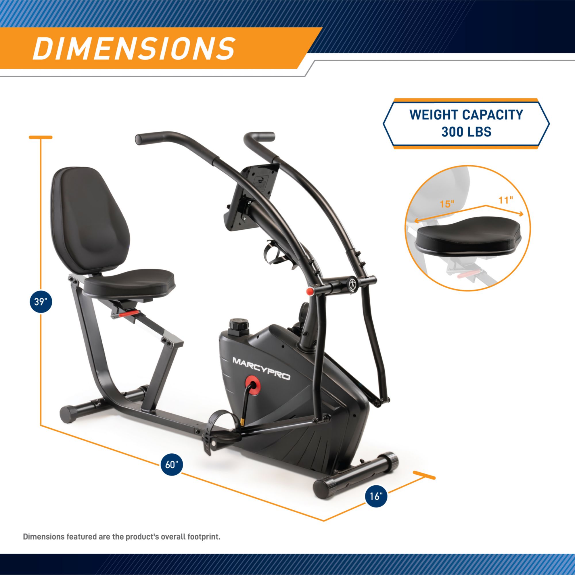 Marcypro Dual Action Cross Training Recumbent Exercise Bike product image