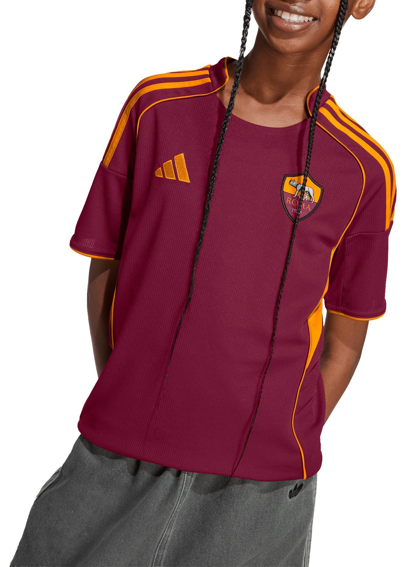 adidas Women's AS Roma 2025-26 Burgundy Home Replica Jersey product image