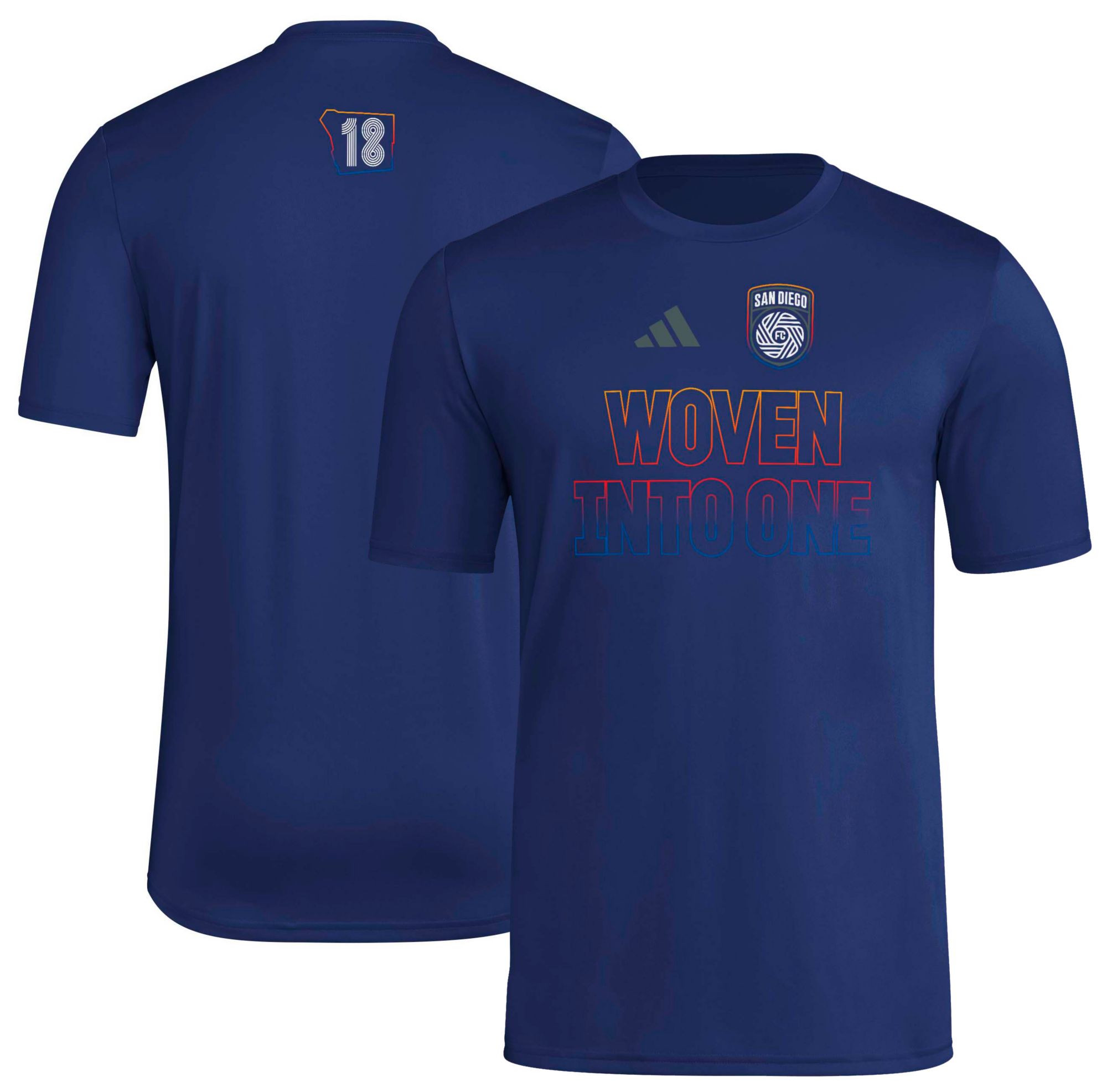 adidas Adult San Diego FC 2025 Blue Jersey Hook Home T-Shirt product image