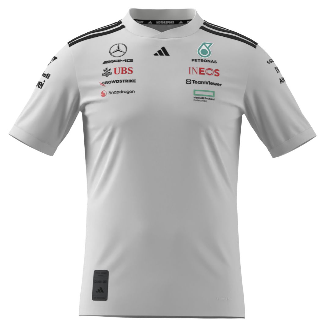 adidas Men's Mercedes F1 White Jersey product image