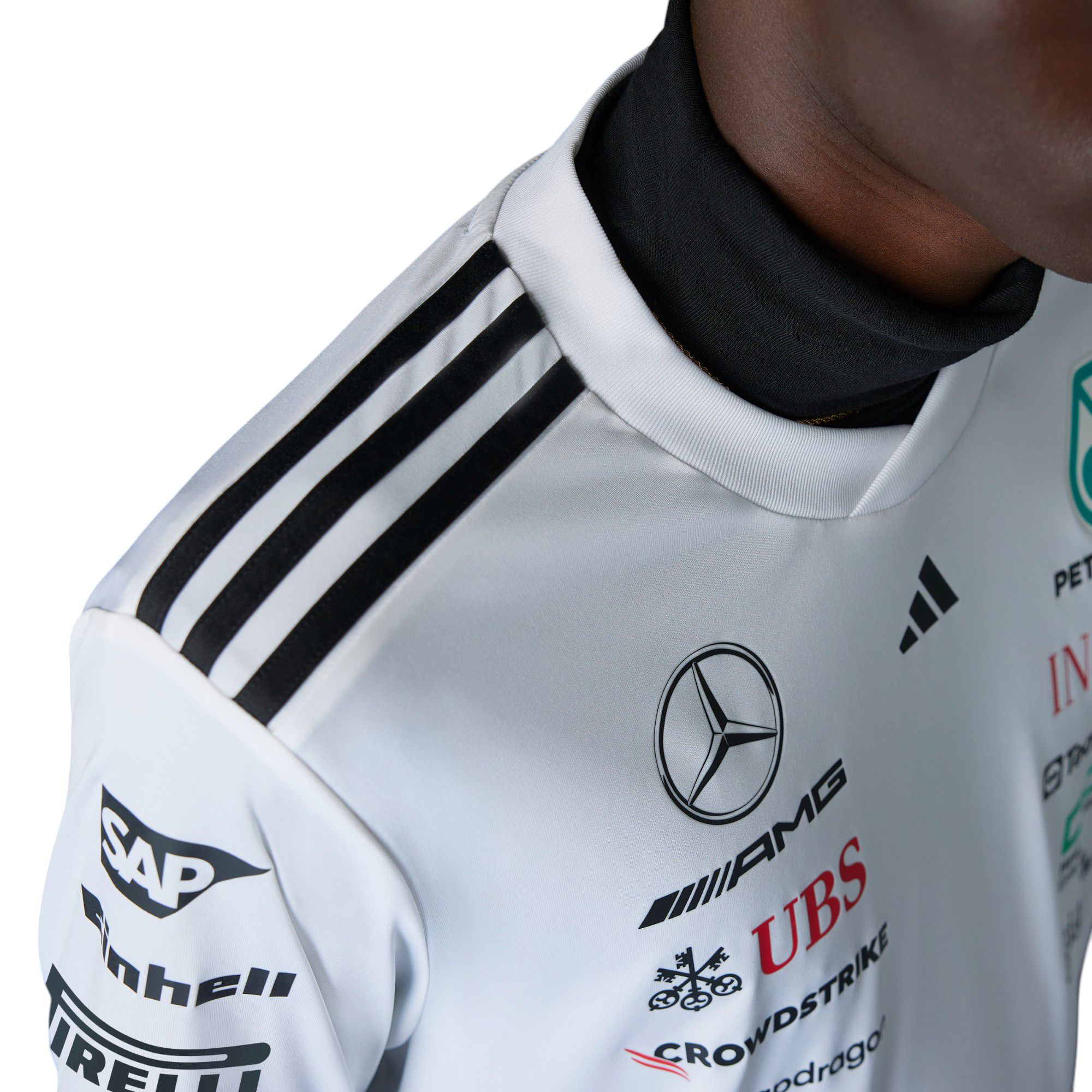adidas Men's Mercedes F1 White Jersey product image