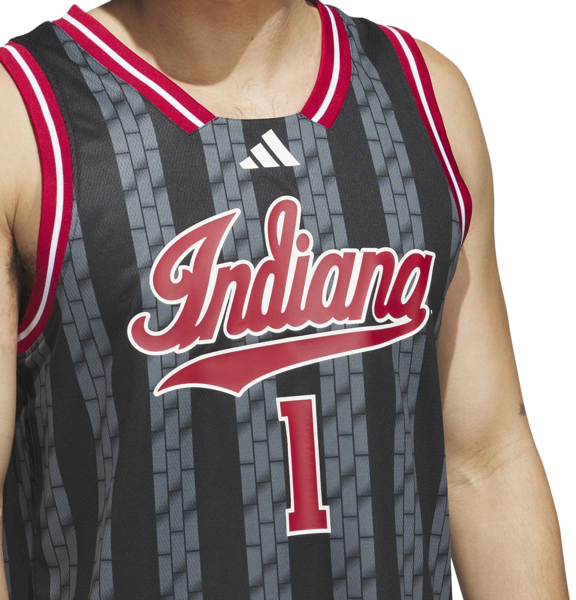 adidas Men's Indiana Hoosiers Black Swingman Basketball Jersey product image