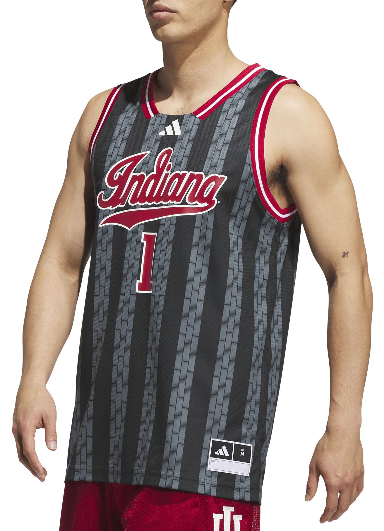 adidas Men's Indiana Hoosiers Black Swingman Basketball Jersey product image