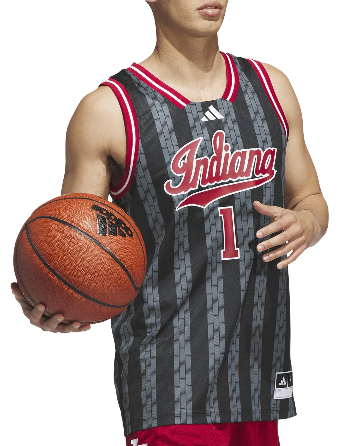 adidas Men's Indiana Hoosiers Black Swingman Basketball Jersey product image