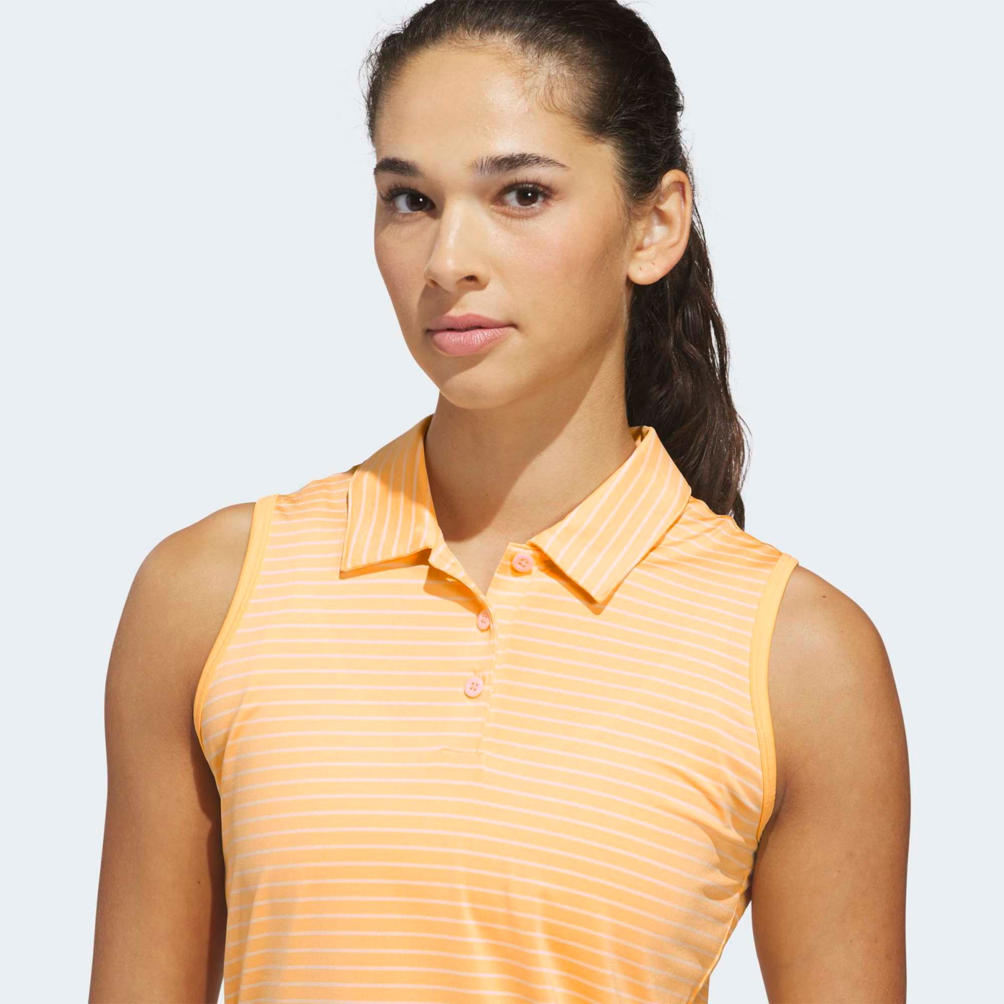 adidas Women's Performance Stripe Sleeveless Golf Polo product image