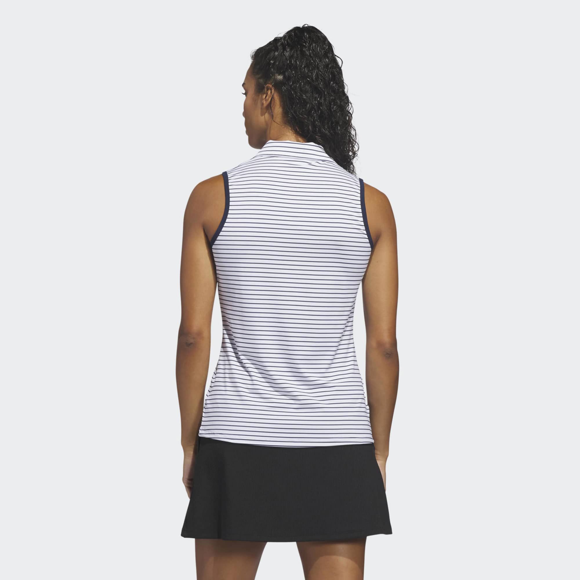 adidas Women's Performance Stripe Sleeveless Golf Polo product image
