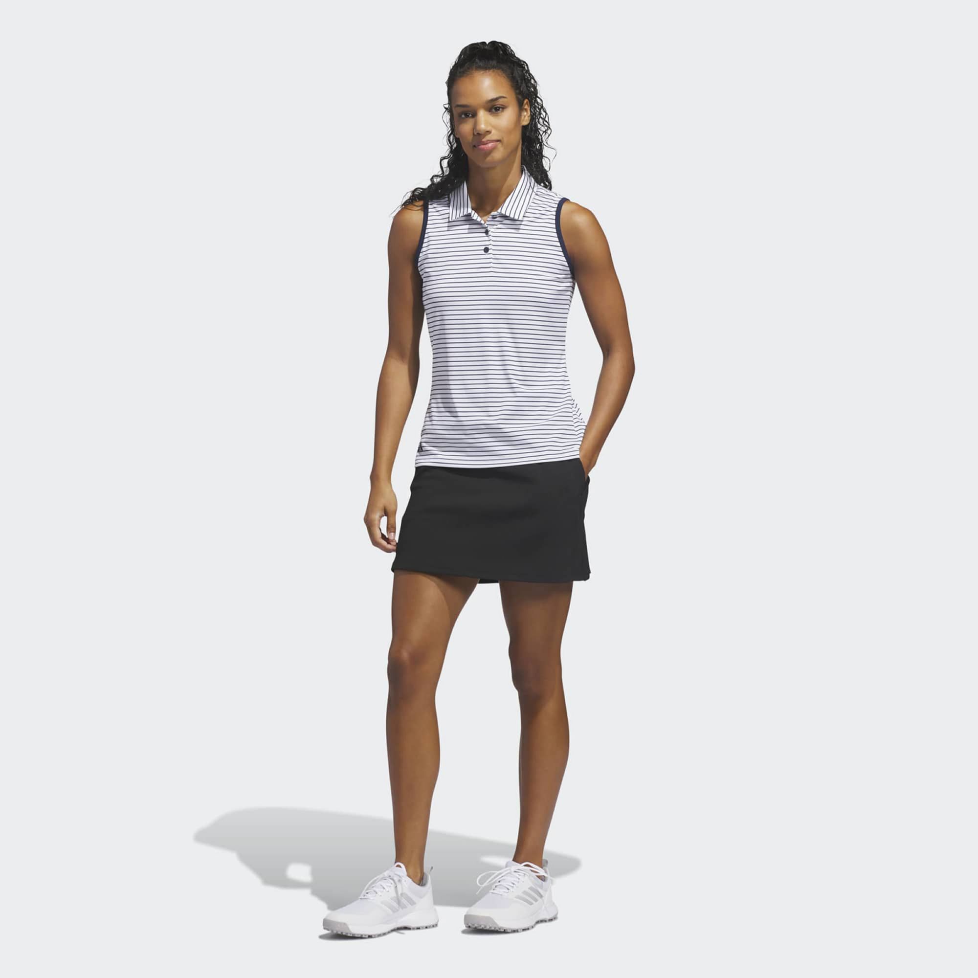 adidas Women's Performance Stripe Sleeveless Golf Polo product image