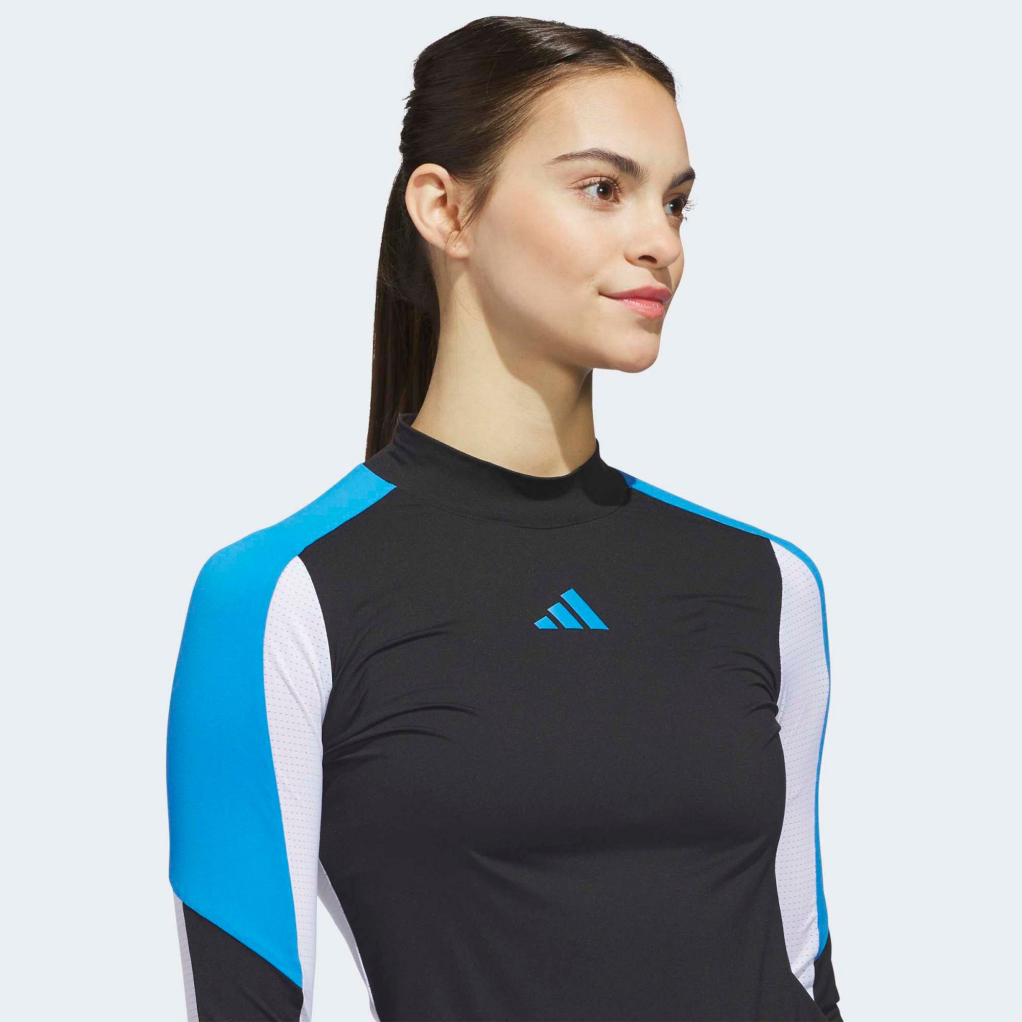 adidas Women's Beyond the Course Color Block Long Sleeve Mock Neck Golf Shirt product image