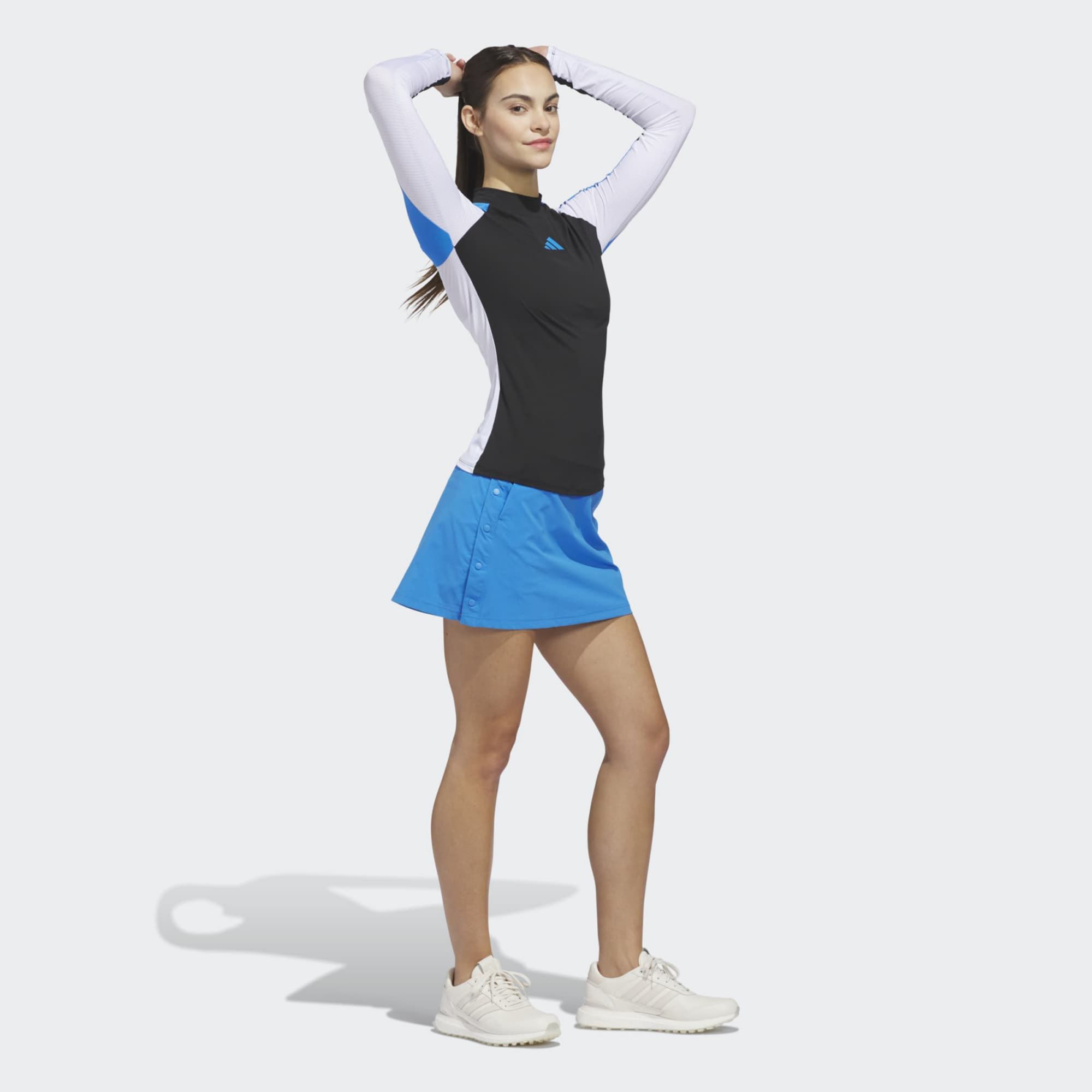 adidas Women's Beyond the Course Color Block Long Sleeve Mock Neck Golf Shirt product image