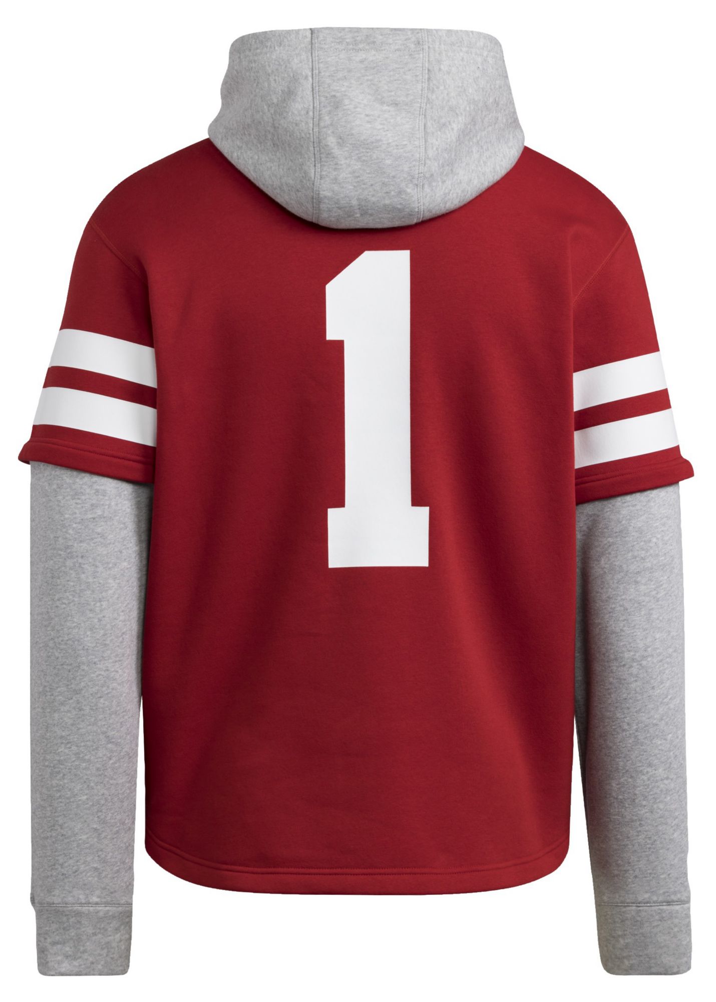 adidas Men's Nebraska Cornhuskers #1 Medium Red Hooded Jersey product image