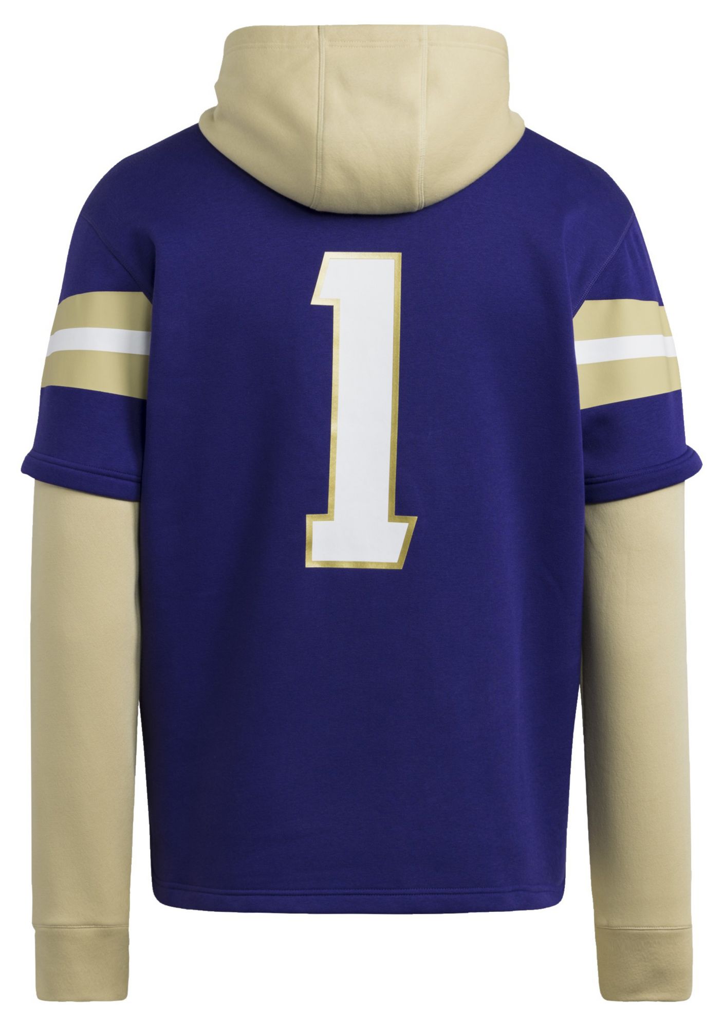 adidas Men's Washington Huskies #1 Dark Purple Hooded Jersey product image