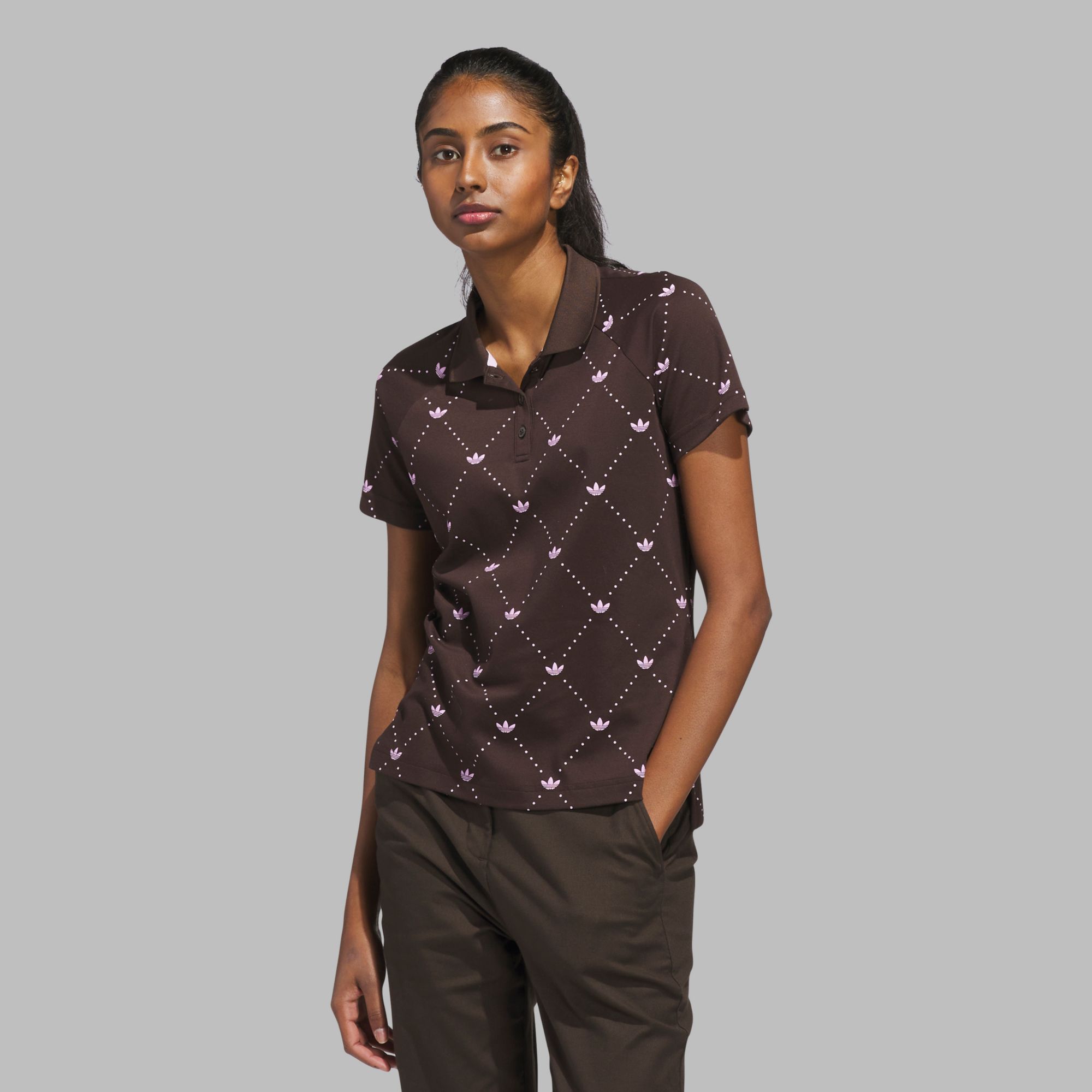 adidas Originals Women's Printed Trefoil Golf Polo product image