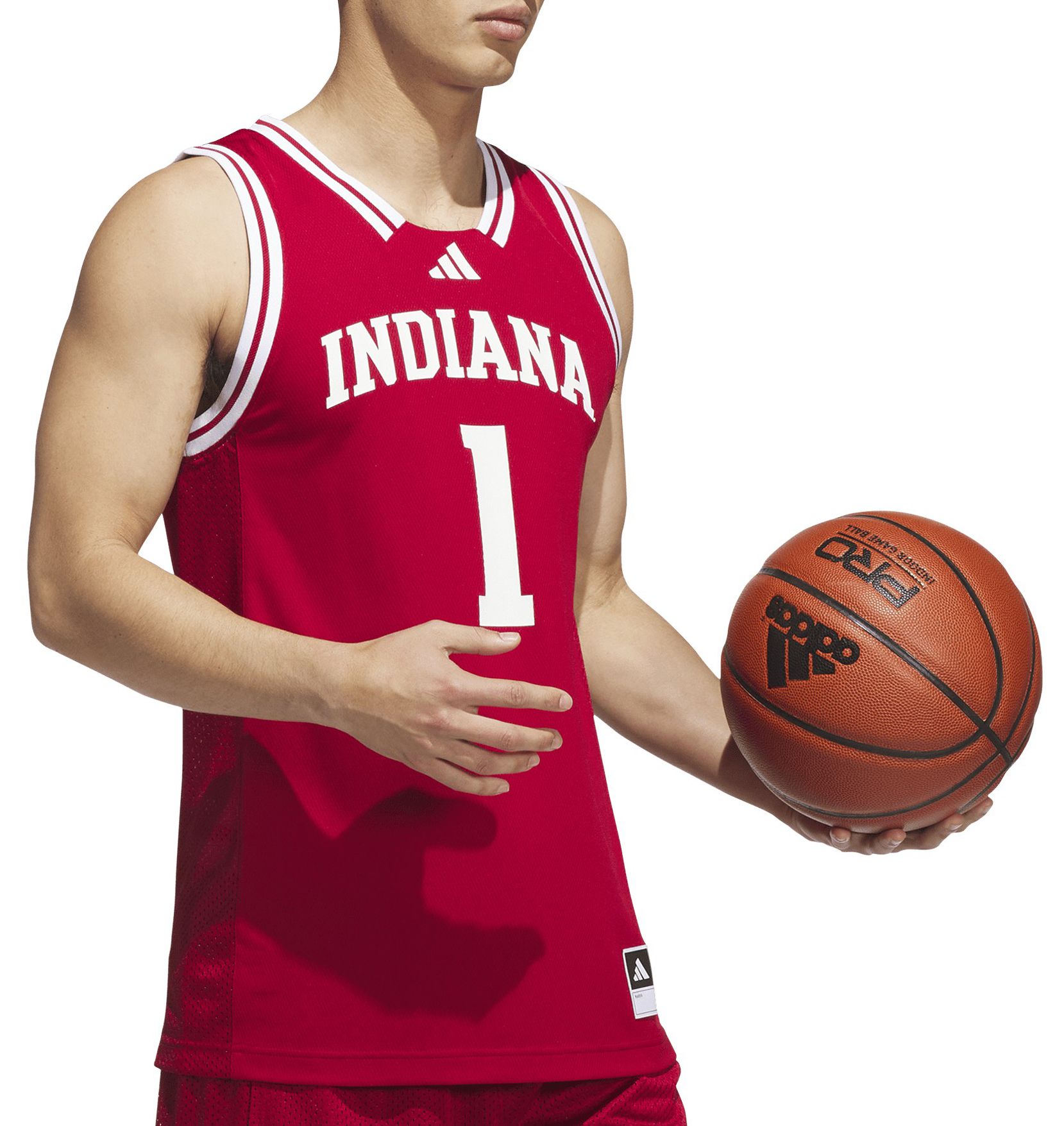 adidas Men's Indiana Hoosiers Red Swingman Basketball Jersey product image