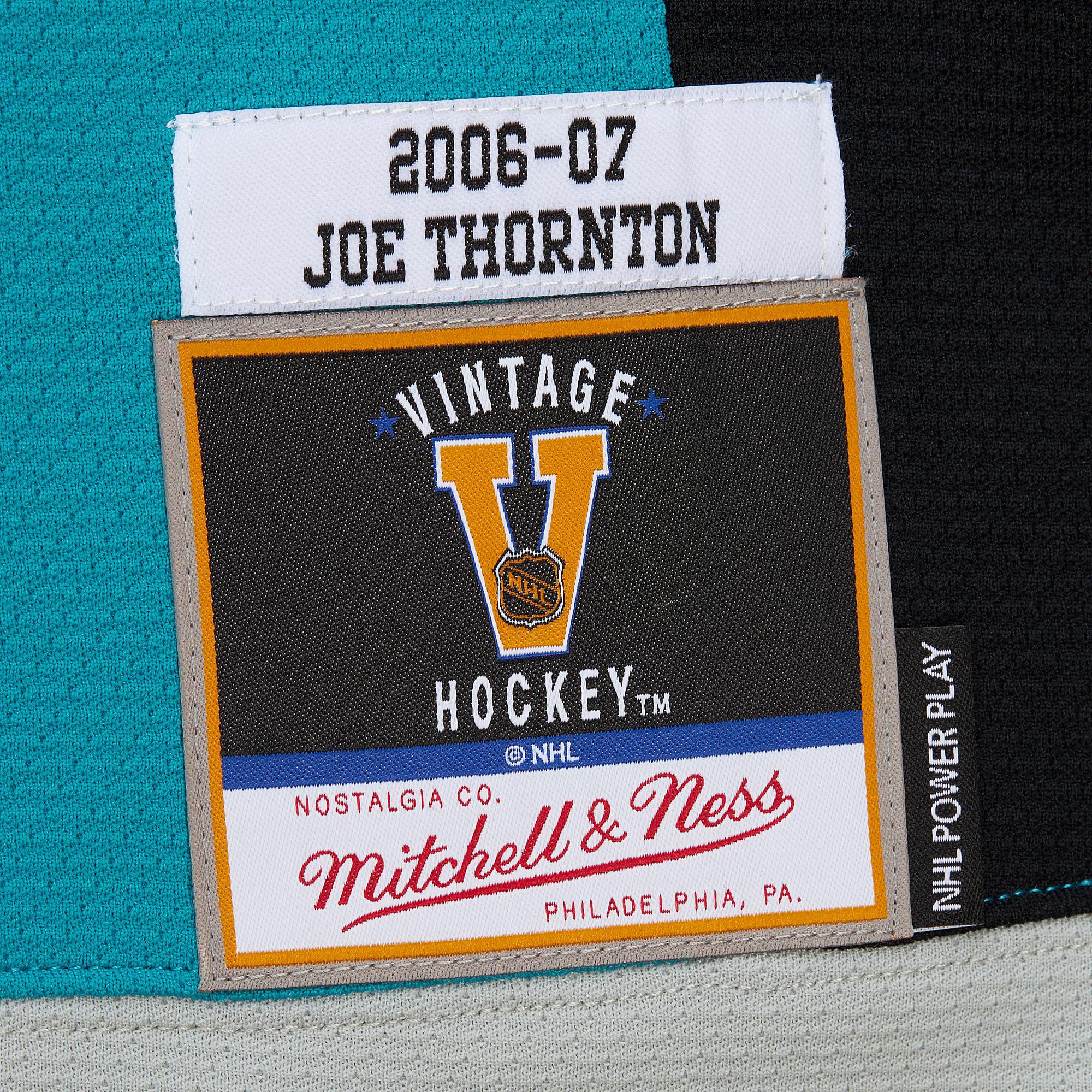 Mitchell & Ness Men's San Jose Sharks Joe Thornton #19 2006 Teal Power Play Vintage Replica Jersey product image