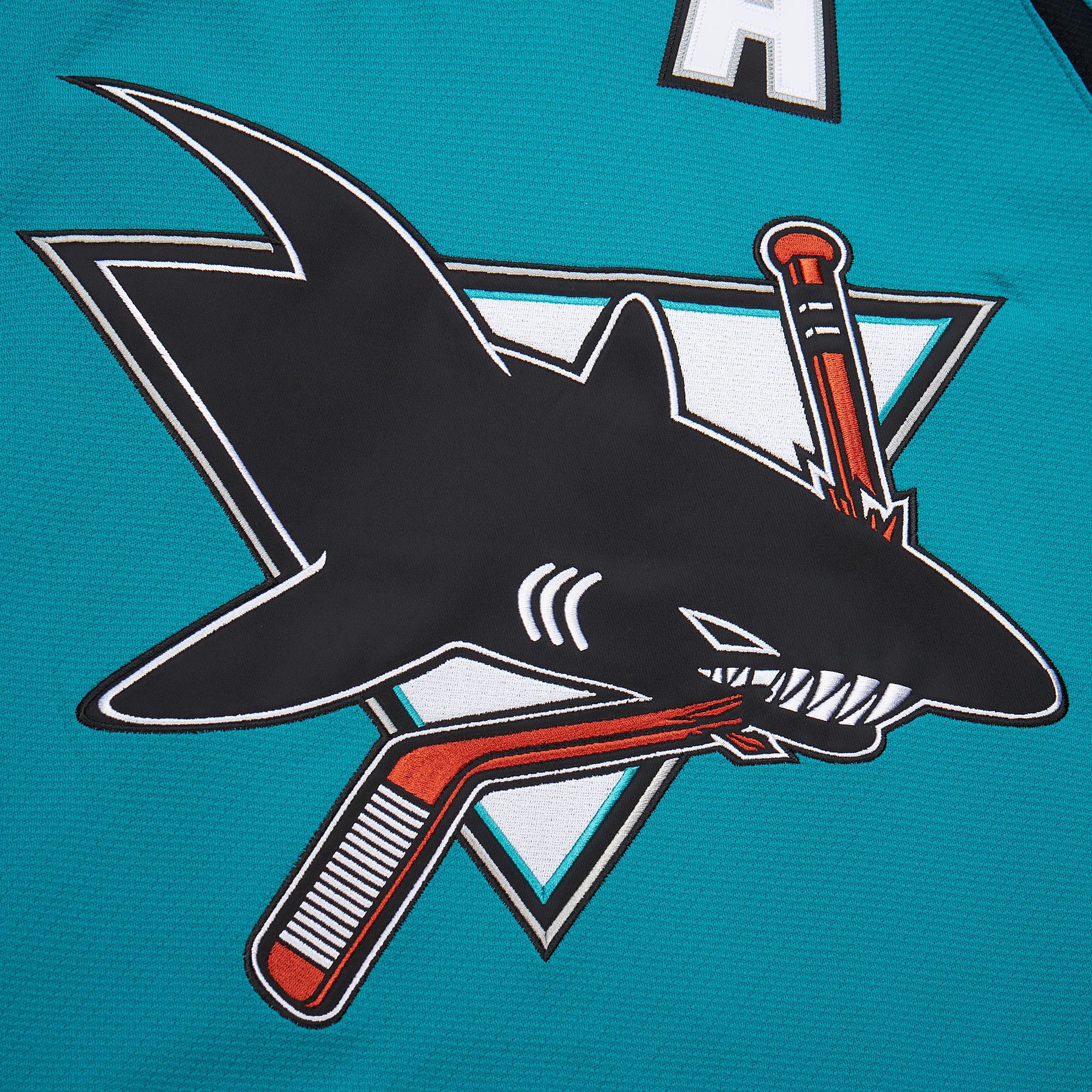 Mitchell & Ness Men's San Jose Sharks Joe Thornton #19 2006 Teal Power Play Vintage Replica Jersey product image