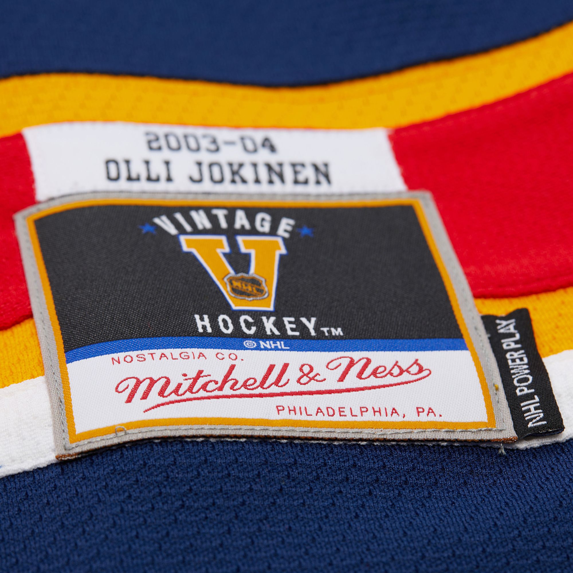 Mitchell & Ness Men's Florida Panthers Olli Jokinen #12 Navy Vintage '03 Jersey product image