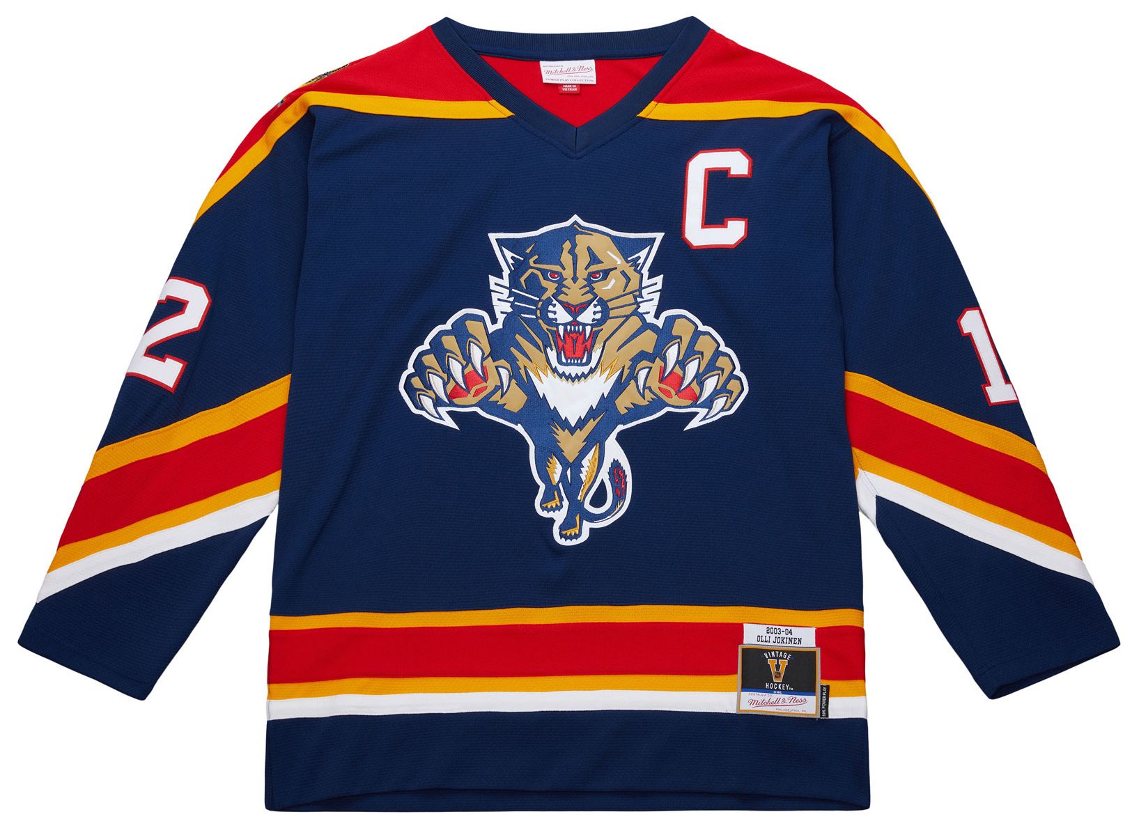 Mitchell & Ness Men's Florida Panthers Olli Jokinen #12 Navy Vintage '03 Jersey product image
