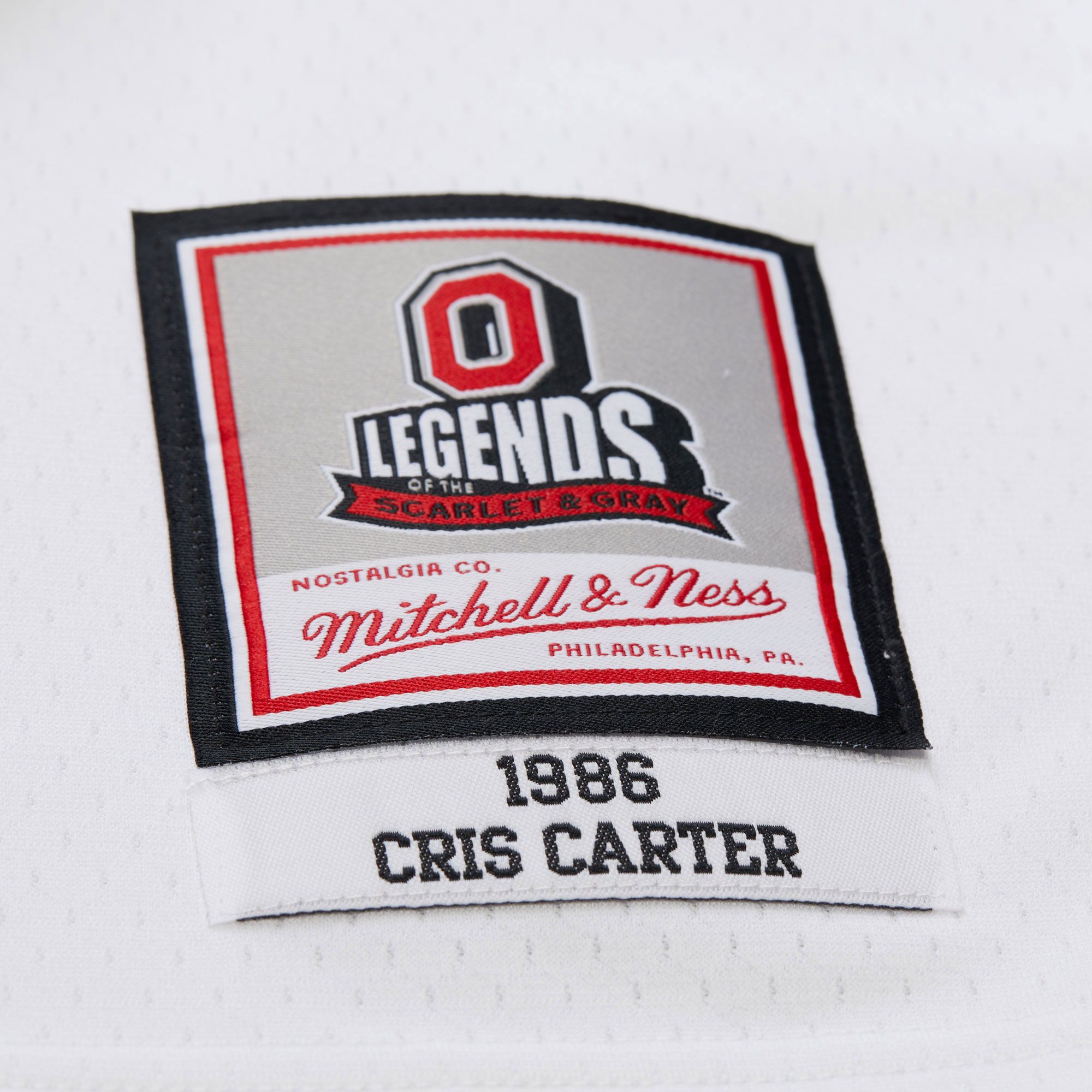 Mitchell & Ness Adult Ohio State Buckeyes Cris Carter #2 White 1986 Jersey product image