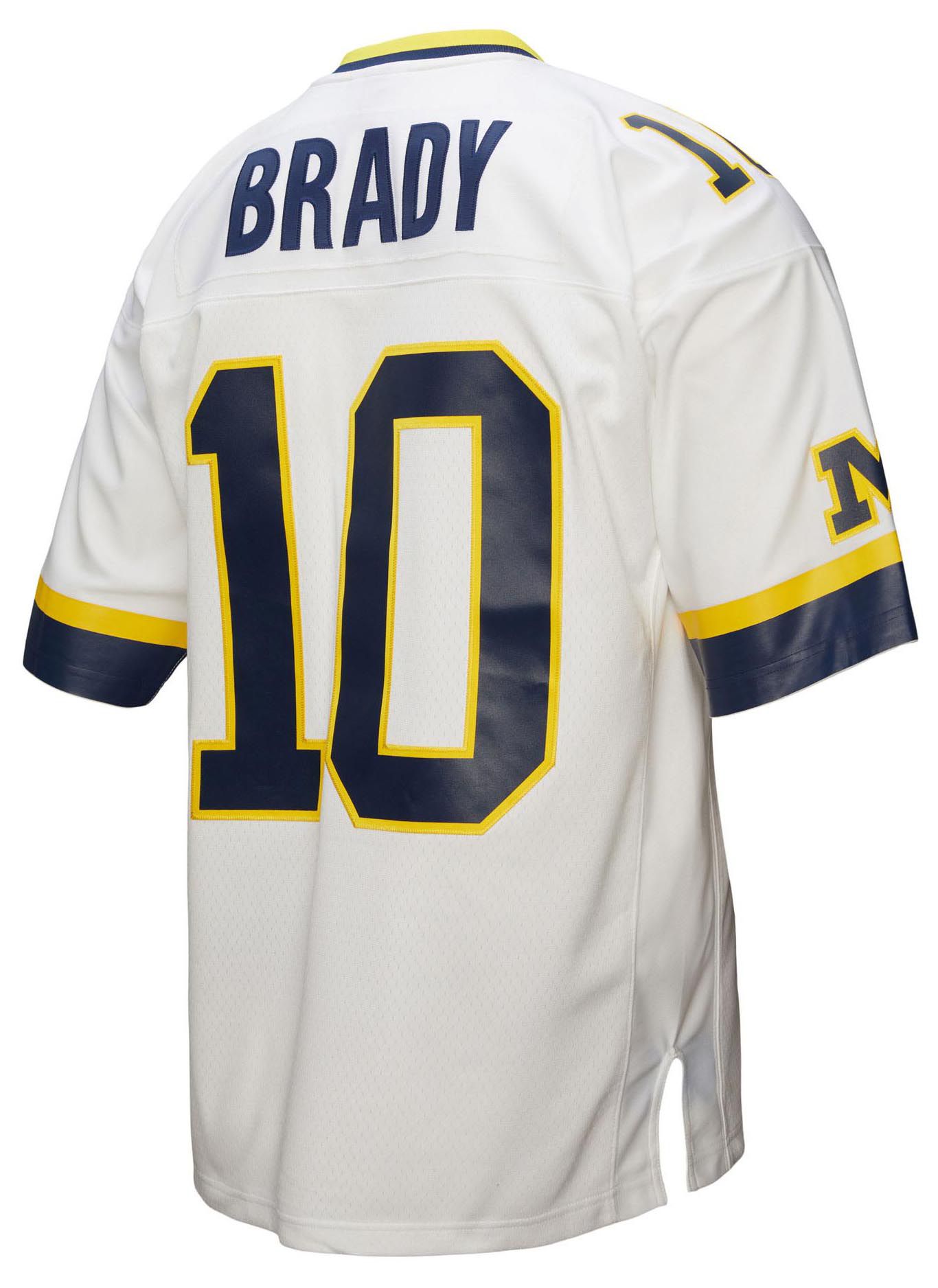 Mitchell & Ness Men's Michigan Wolverines Tom Brady #10 1999 White Legacy Football Jersey product image