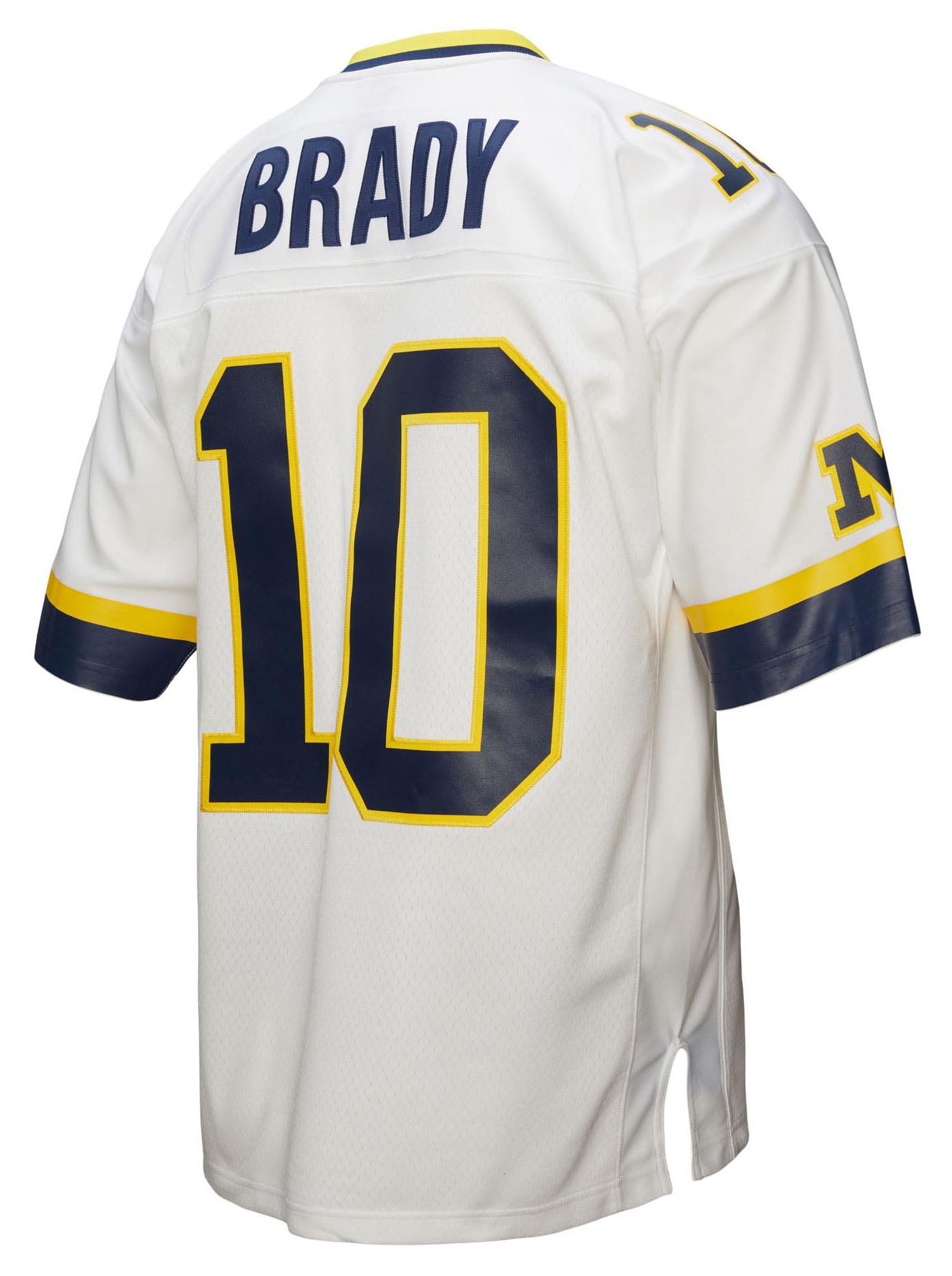Mitchell Ness Men s Michigan Wolverines Tom Brady 10 1999 White Legacy Football Jersey Dick s Sporting Goods