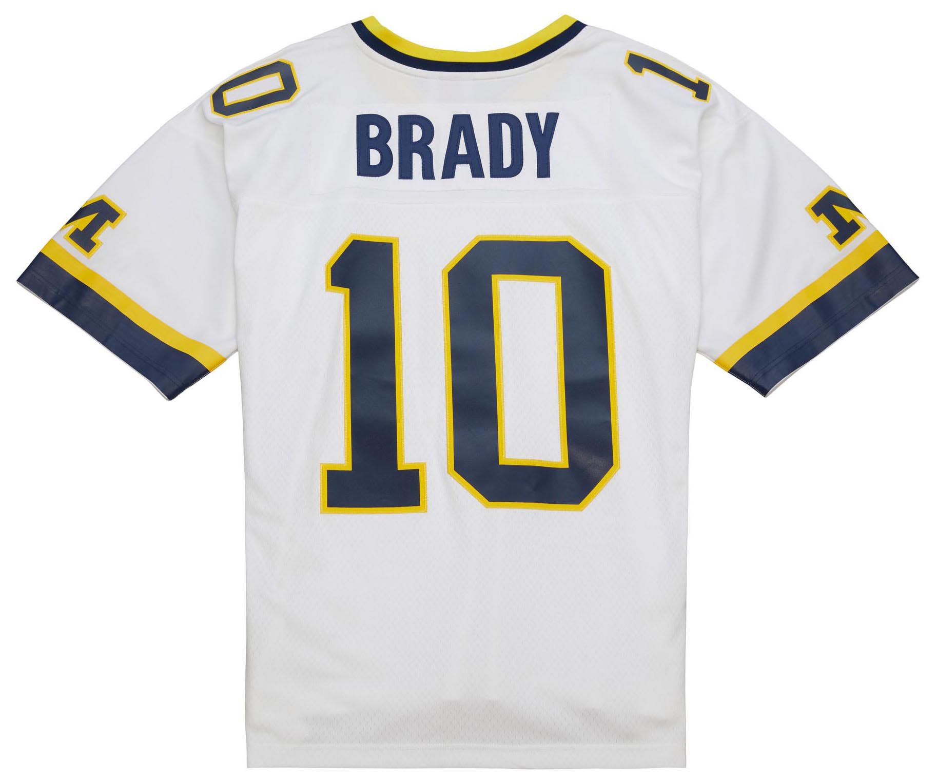 Mitchell & Ness Men's Michigan Wolverines Tom Brady #10 1999 White Legacy Football Jersey product image