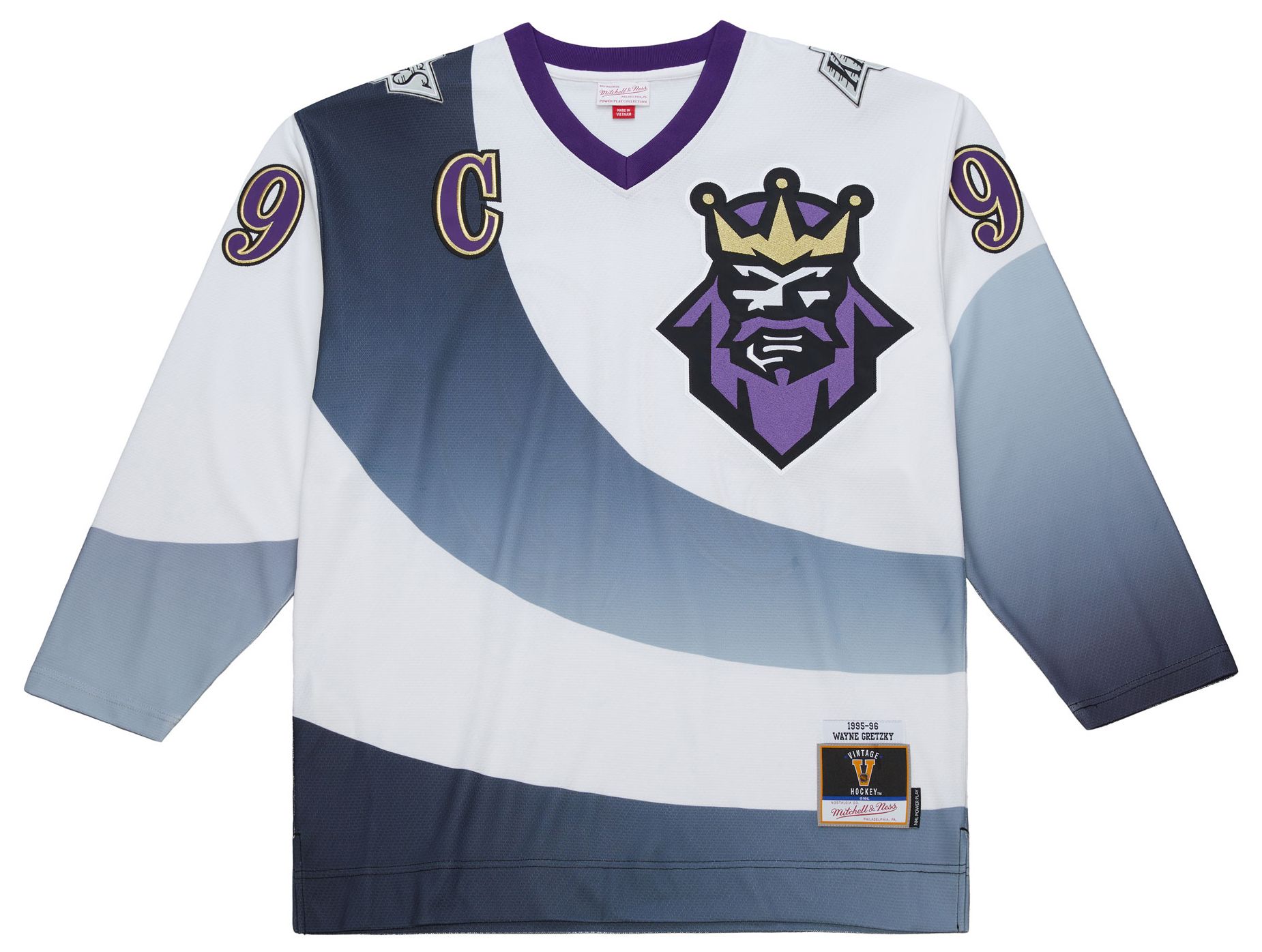 Mitchell & Ness Men's Los Angeles Kings Wayne Gretzky #99 1995 White Power Play Vintage Replica Jersey product image