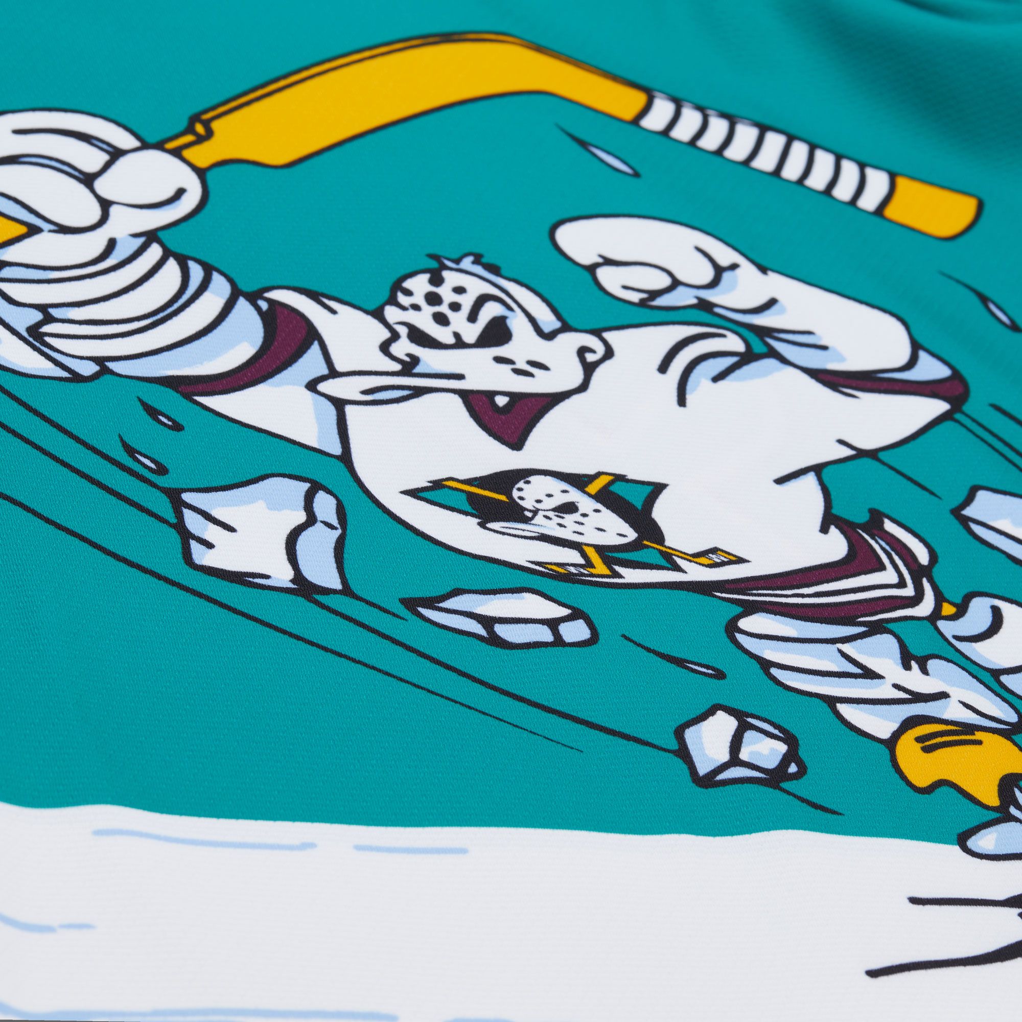 Mitchell & Ness Men's Anaheim Ducks Teemu Selanne #8 1995 Teal Power Play Vintage Replica Jersey product image