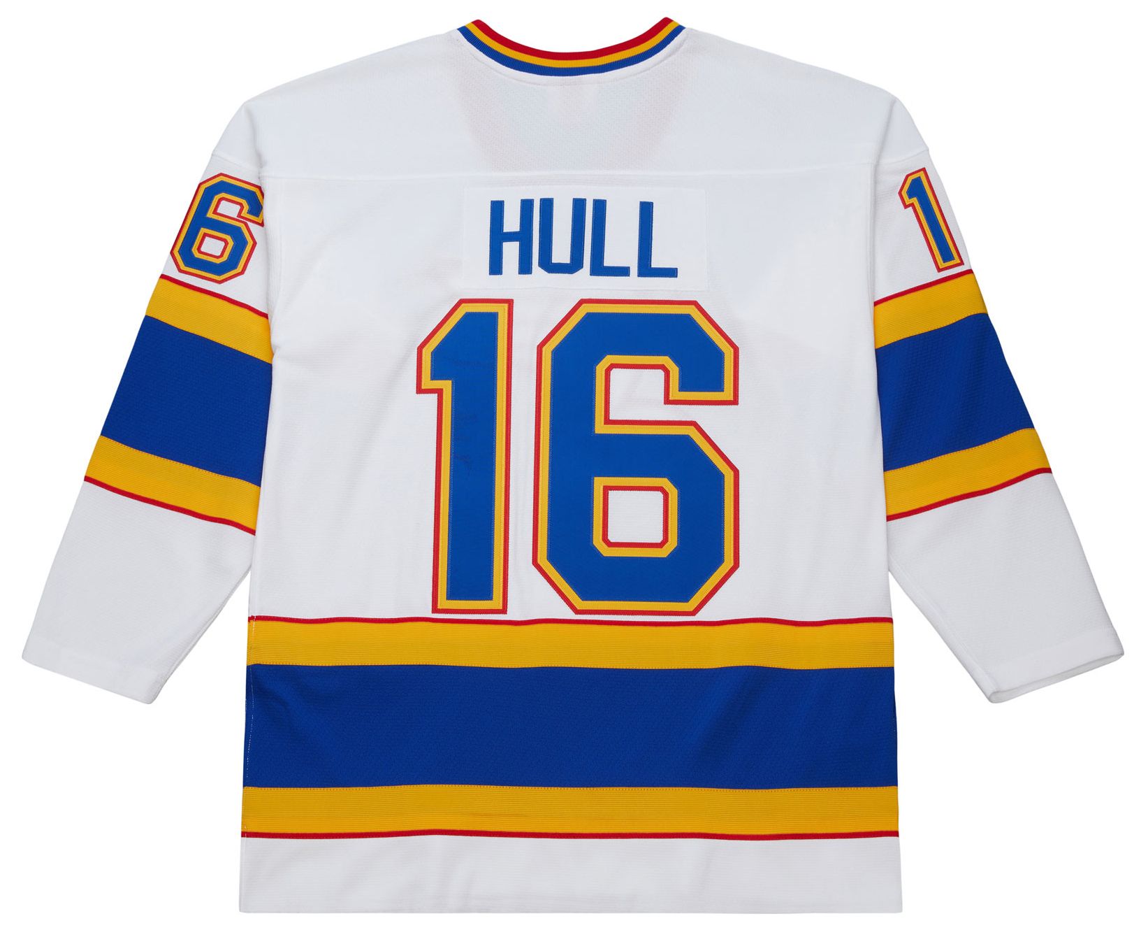Mitchell & Ness Men's St. Louis Blues Brett Hull #16 1990 White Power Play Vintage Replica Jersey product image