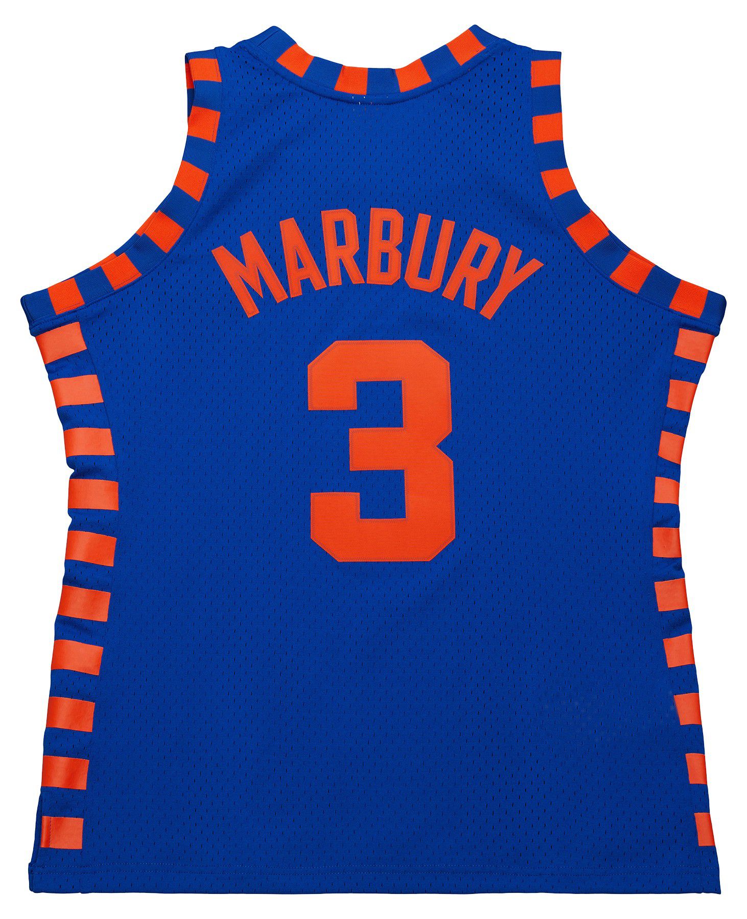 Mitchell & Ness Adult 2005-2006 New York Knicks Stephon Marbury #3 Blue Hardwood Classics Replica Jersey product image