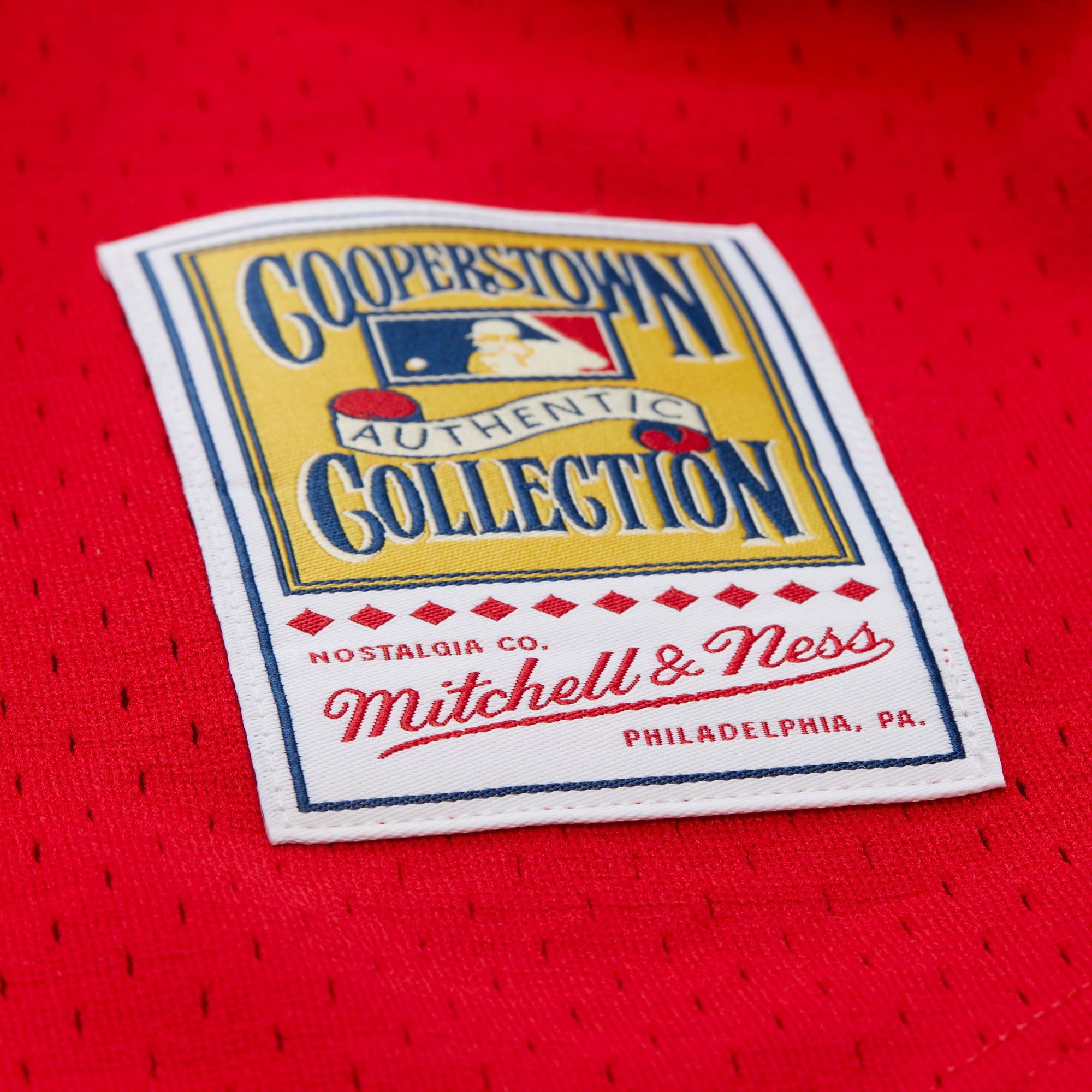 Mitchell & Ness Men's Philadelphia Phillies Jimmy Rollins #11 Red Mesh Alternate Jersey product image