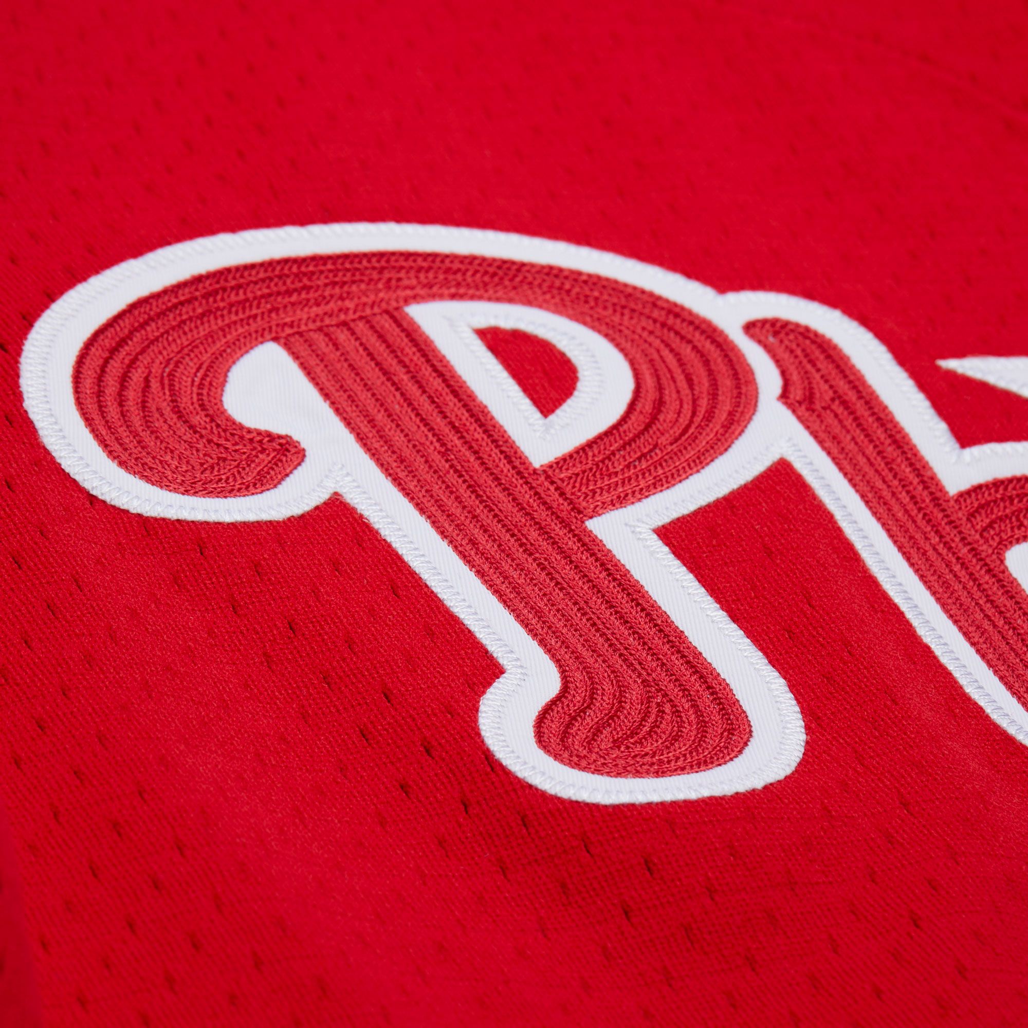 Mitchell & Ness Men's Philadelphia Phillies Jimmy Rollins #11 Red Mesh Alternate Jersey product image