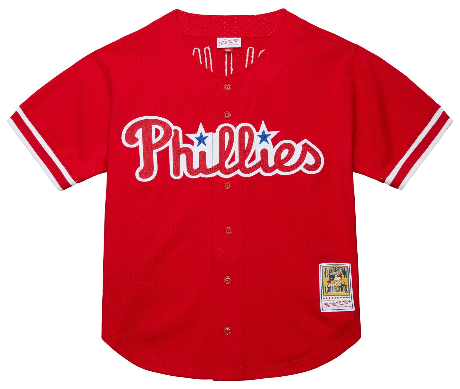 Mitchell & Ness Men's Philadelphia Phillies Jimmy Rollins #11 Red Mesh Alternate Jersey product image
