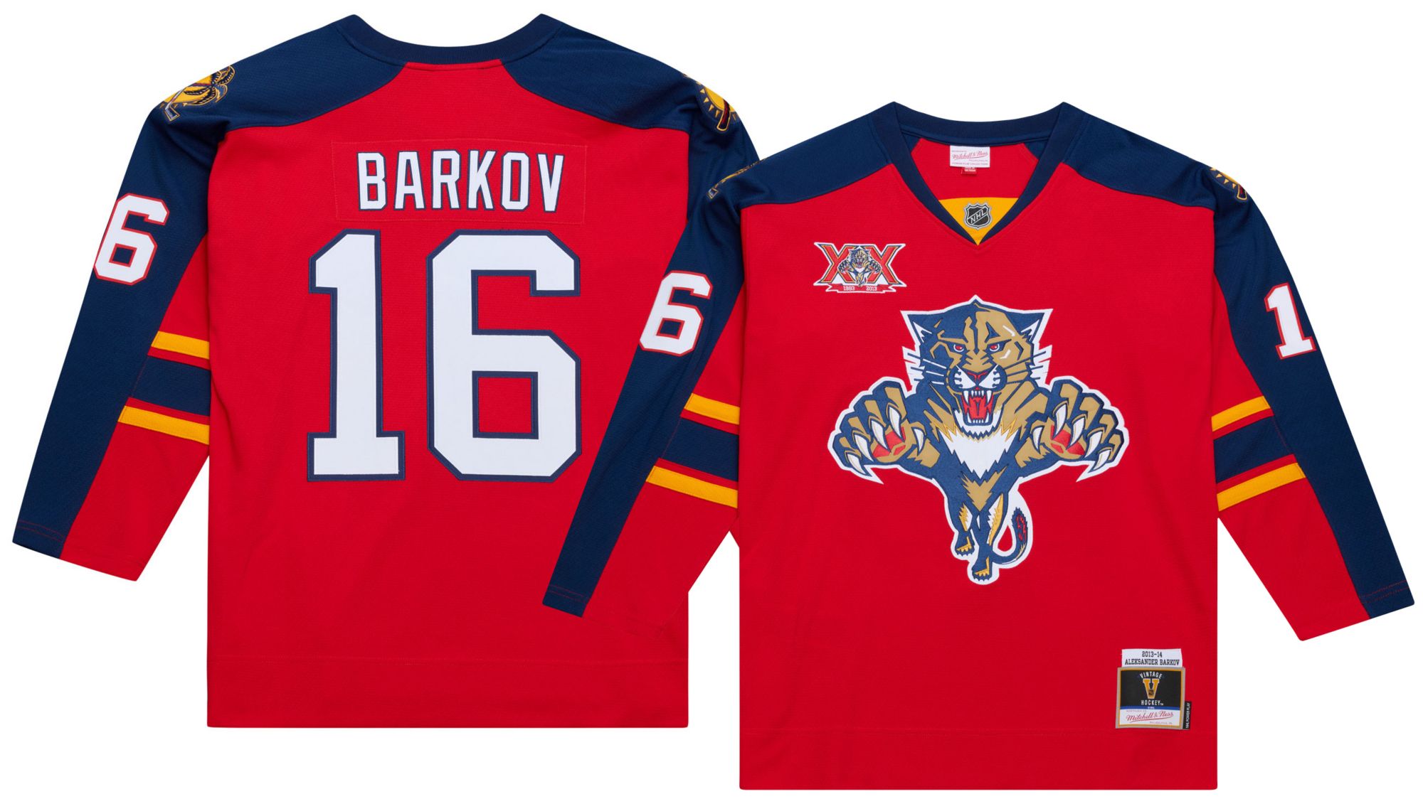 Mitchell & Ness Men's Florida Panthers Aleksander Barkov #16 Red Vintage Power Play Jersey product image