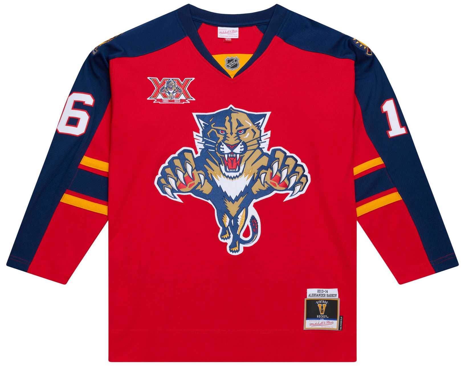 Mitchell & Ness Men's Florida Panthers Aleksander Barkov #16 Red Vintage Power Play Jersey product image
