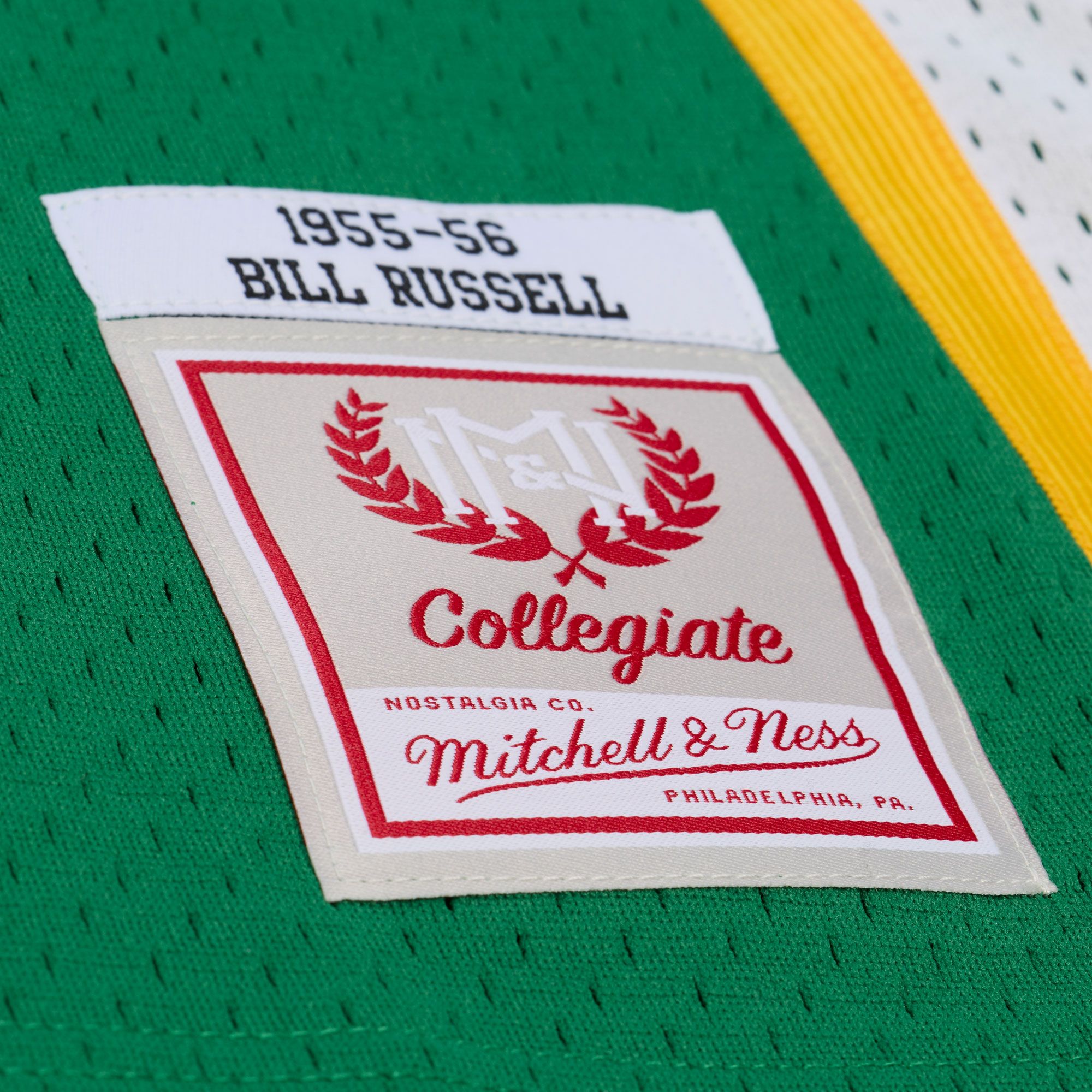 Mitchell & Ness Men's USF Bill Russell #6 Green Replica Throwback Jersey product image
